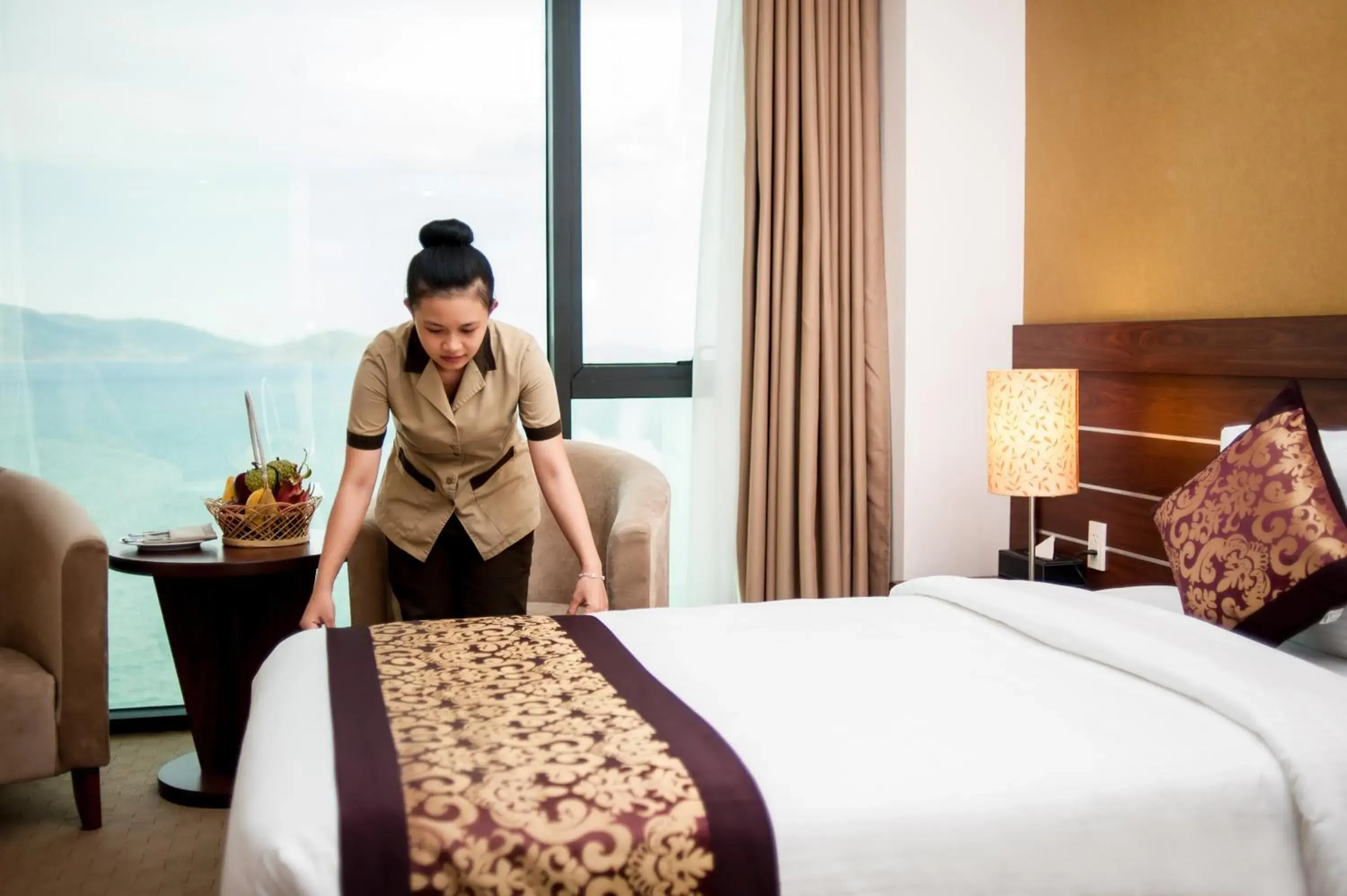 Sea view, Staff in Muong Thanh Grand Nha Trang Hotel