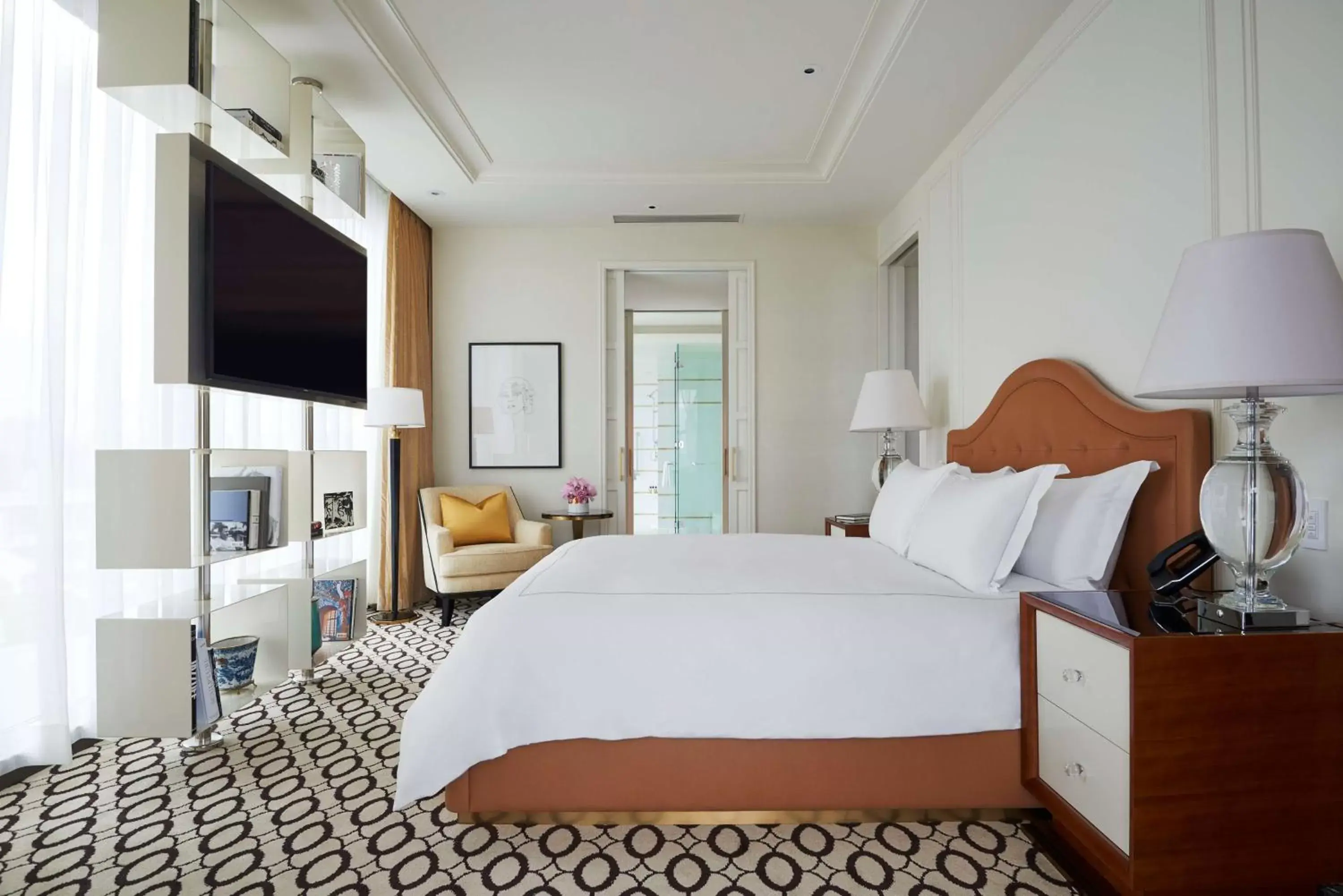 Bedroom, Bed in Waldorf Astoria Beverly Hills