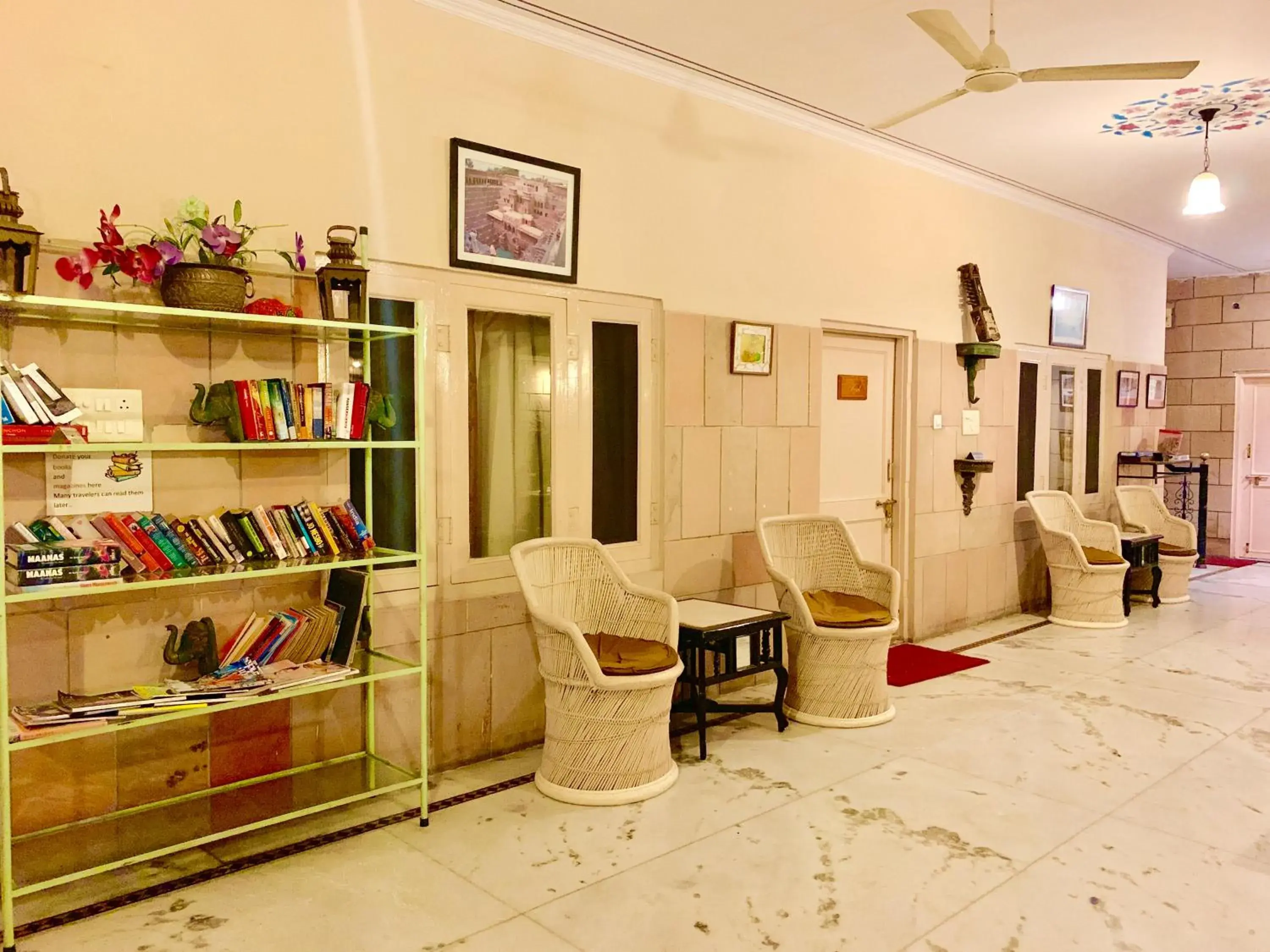 Seating area in Suryaa Villa Jaipur - A Boutique Heritage Haveli