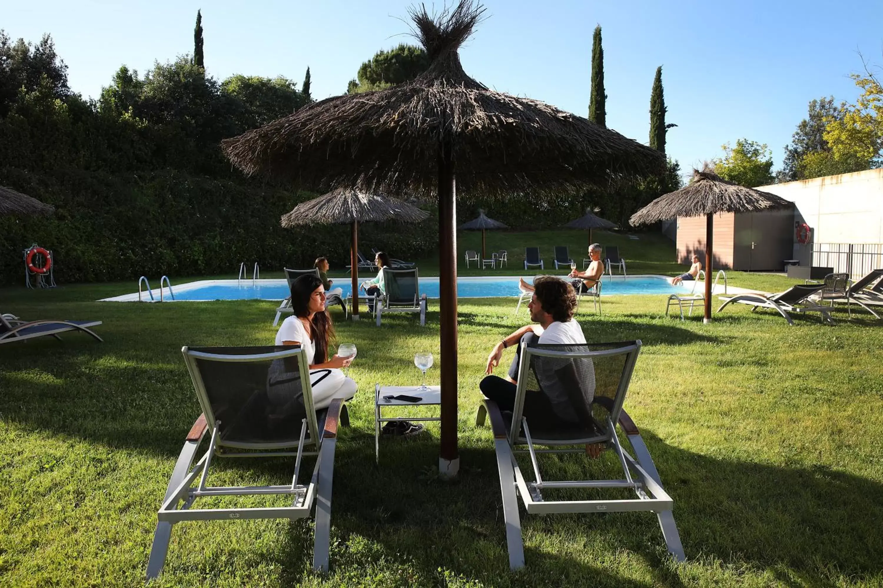 Swimming pool, Garden in Hotel Món Sant Benet