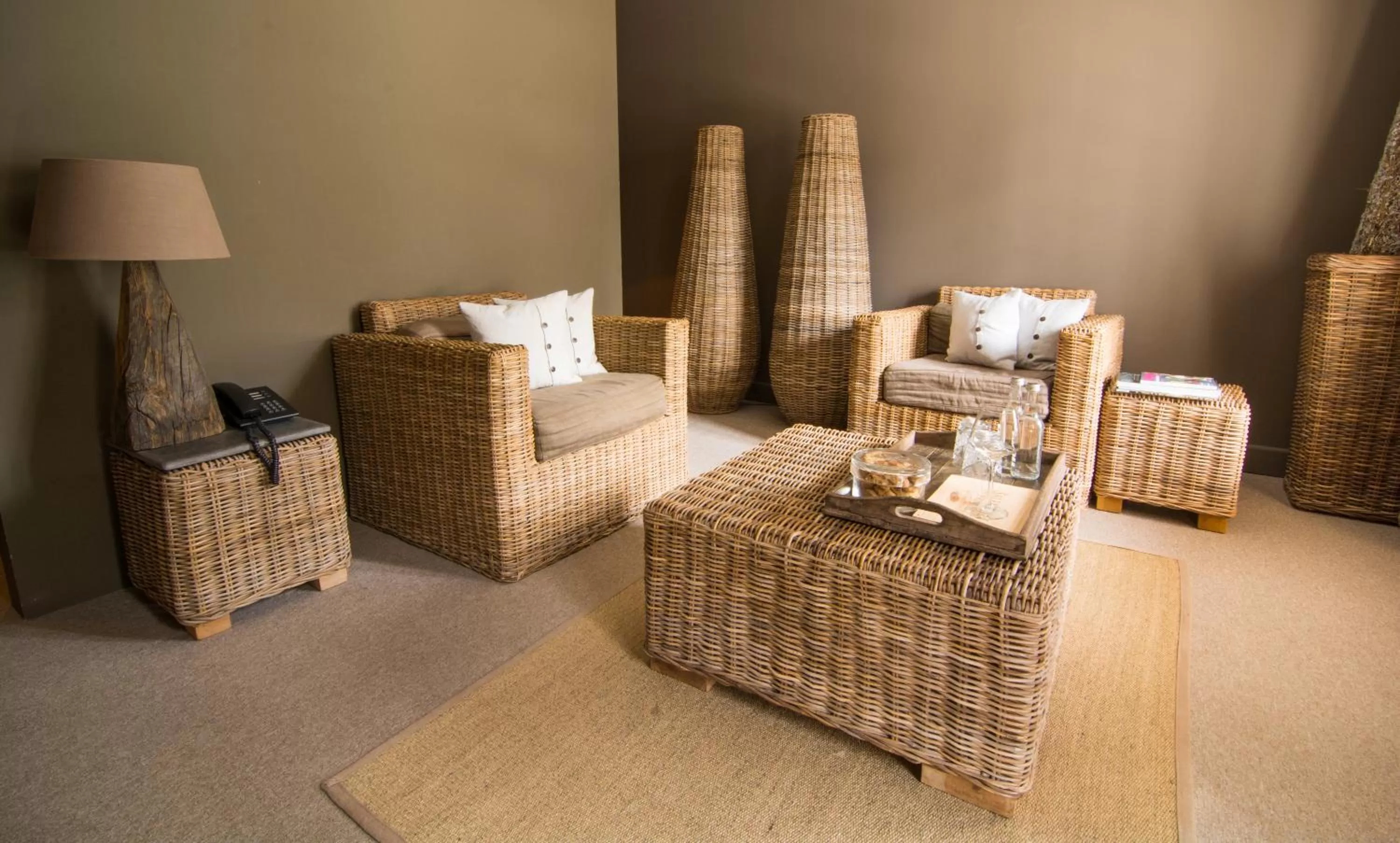 Seating area in Bliss Boutique Hotel