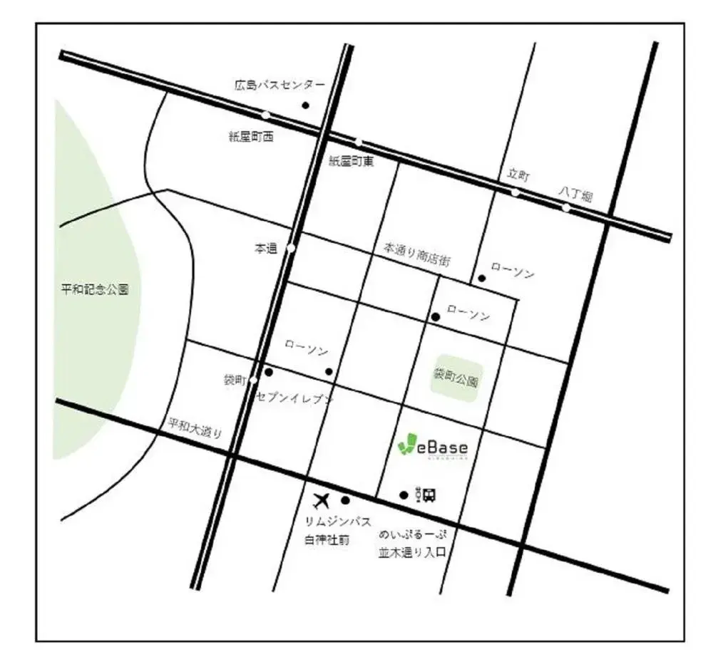 Nearby landmark, Floor Plan in WeBase Hiroshima
