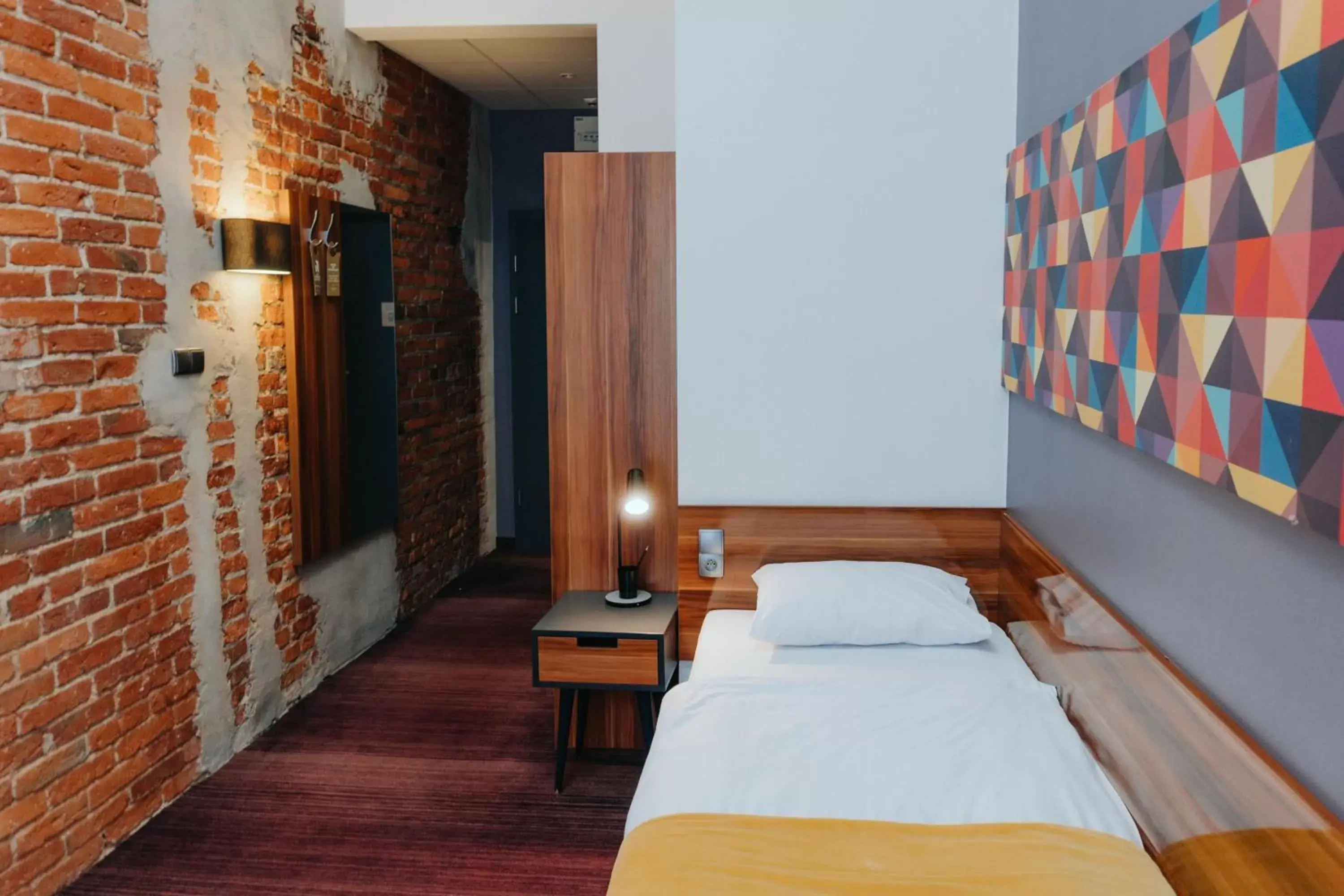 Bed in Hotel Tobaco Łódź