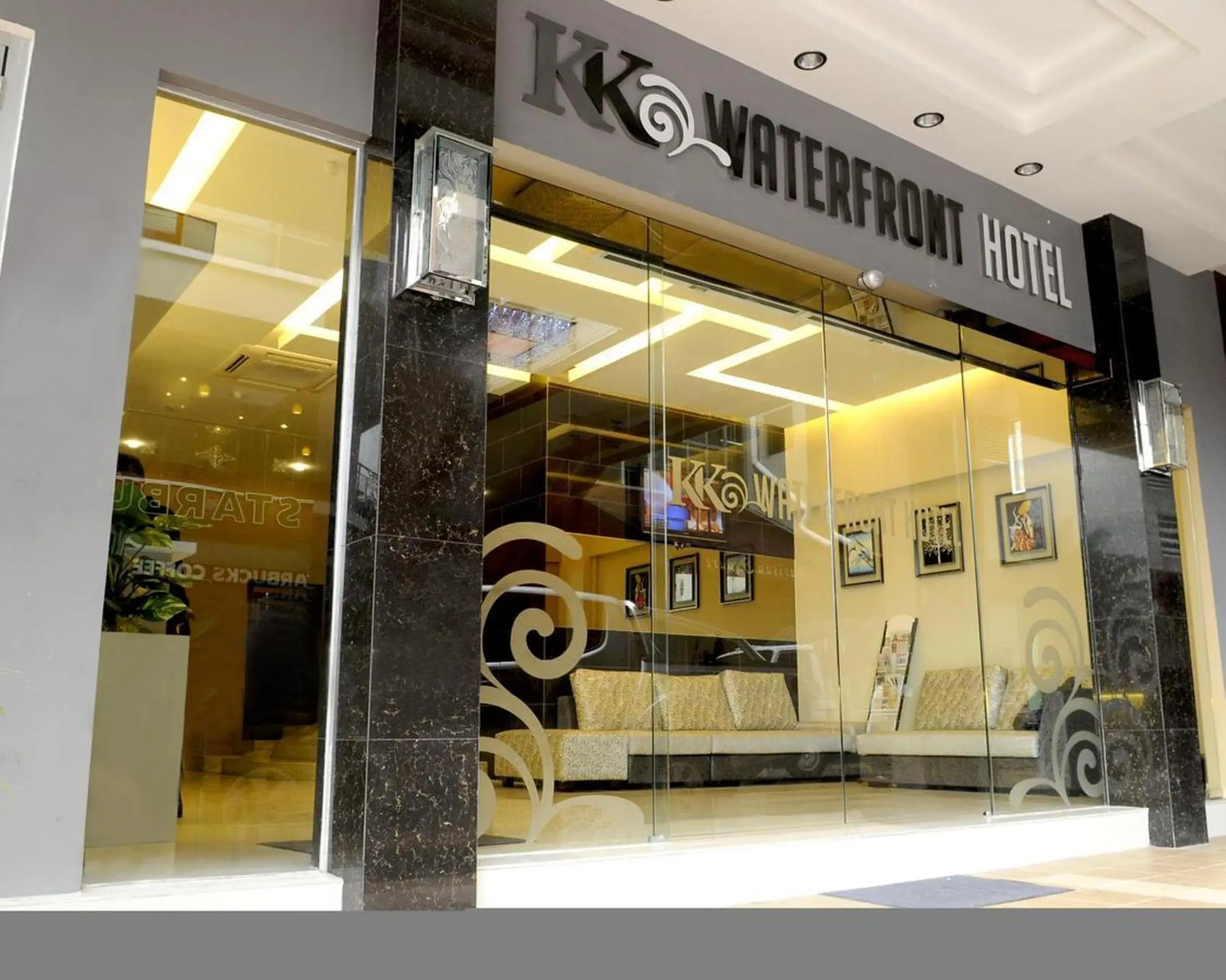 Facade/entrance in Kk Waterfront Hotel