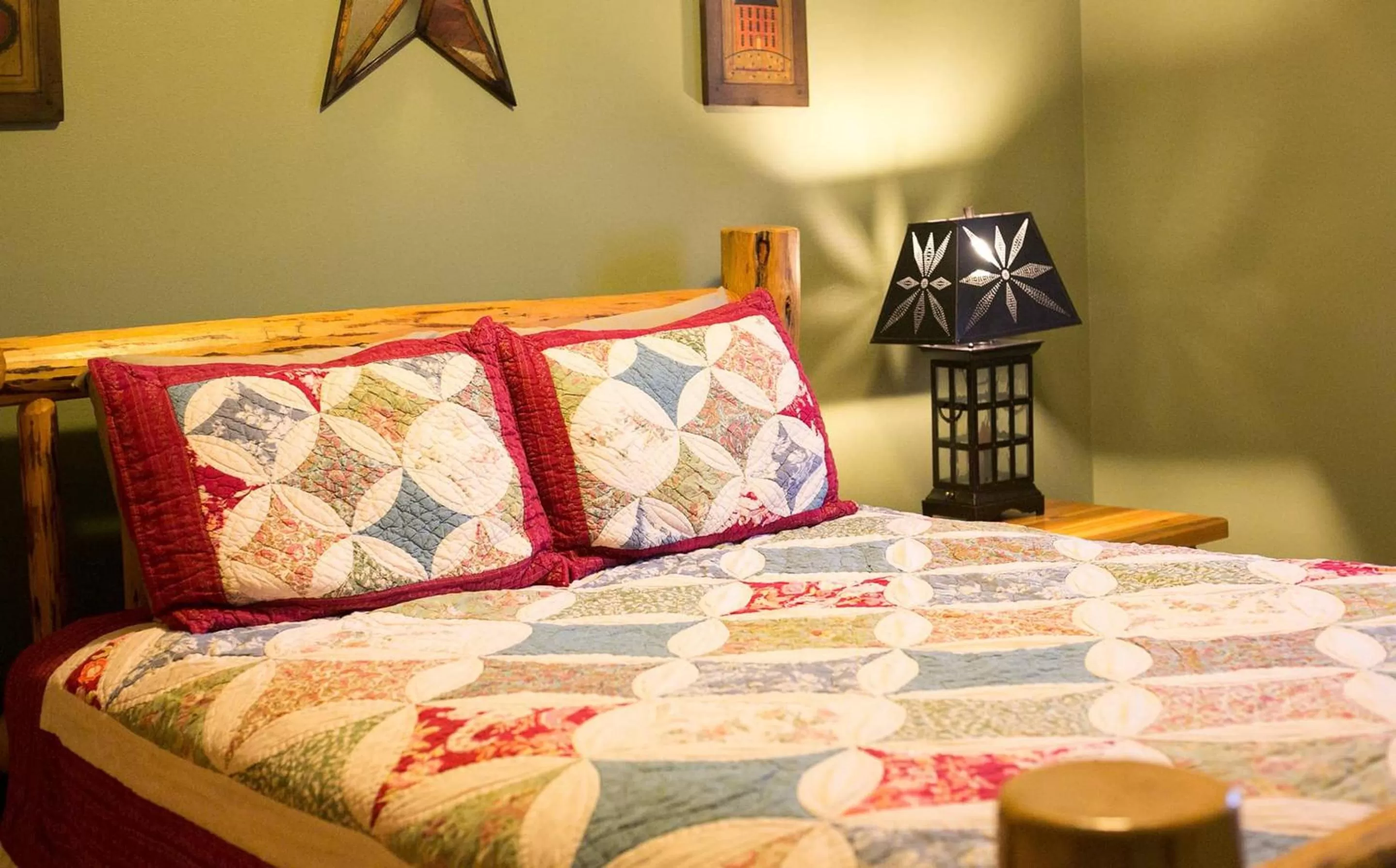 Bedroom, Bed in Blessing Lodge by Amish Country Lodging