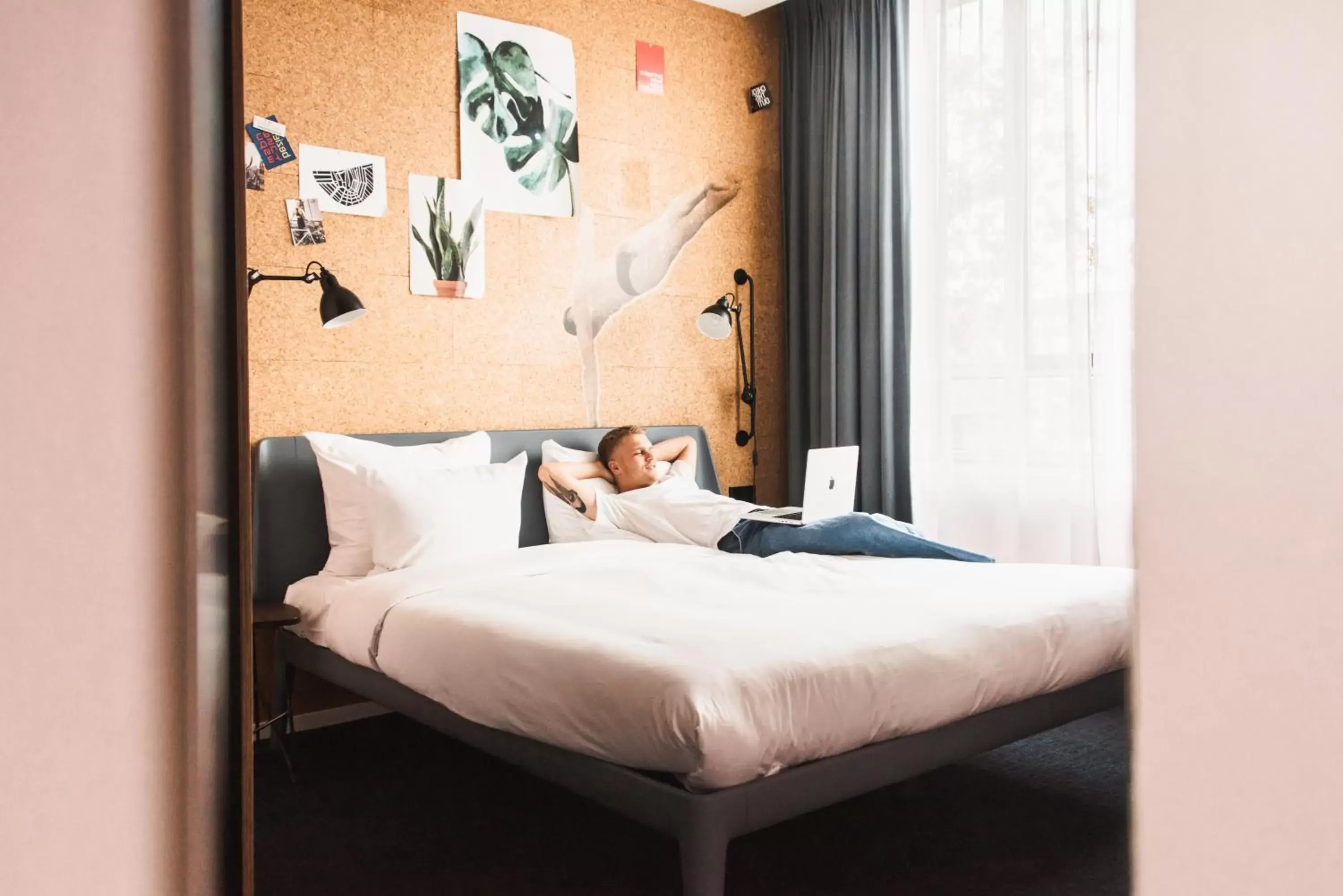 Bed in Conscious Hotel Amsterdam City - The Tire Station