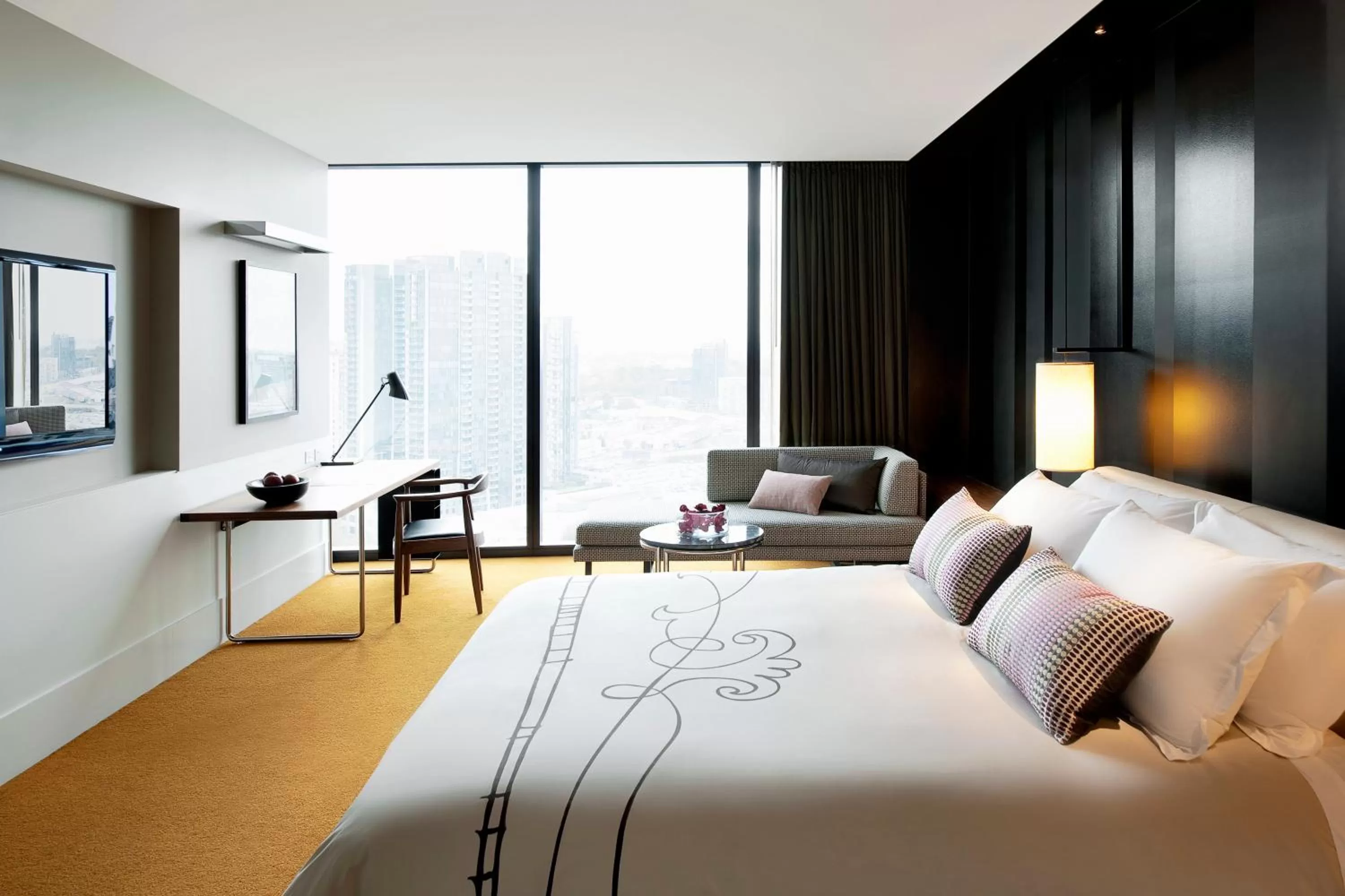 Bedroom, Bed in Crown Metropol Melbourne