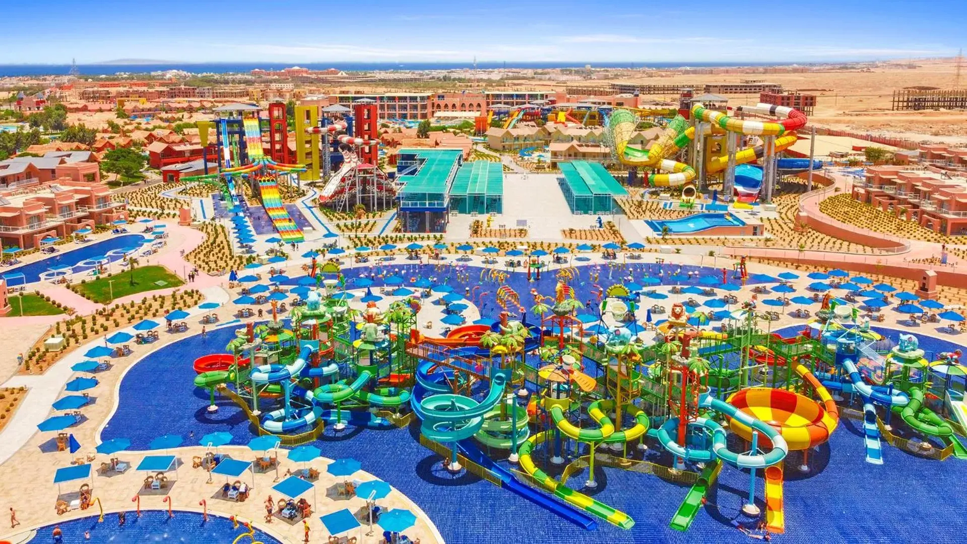 Aqua park, Bird's-eye View in Pickalbatros Jungle Aqua Park - Neverland Hurghada