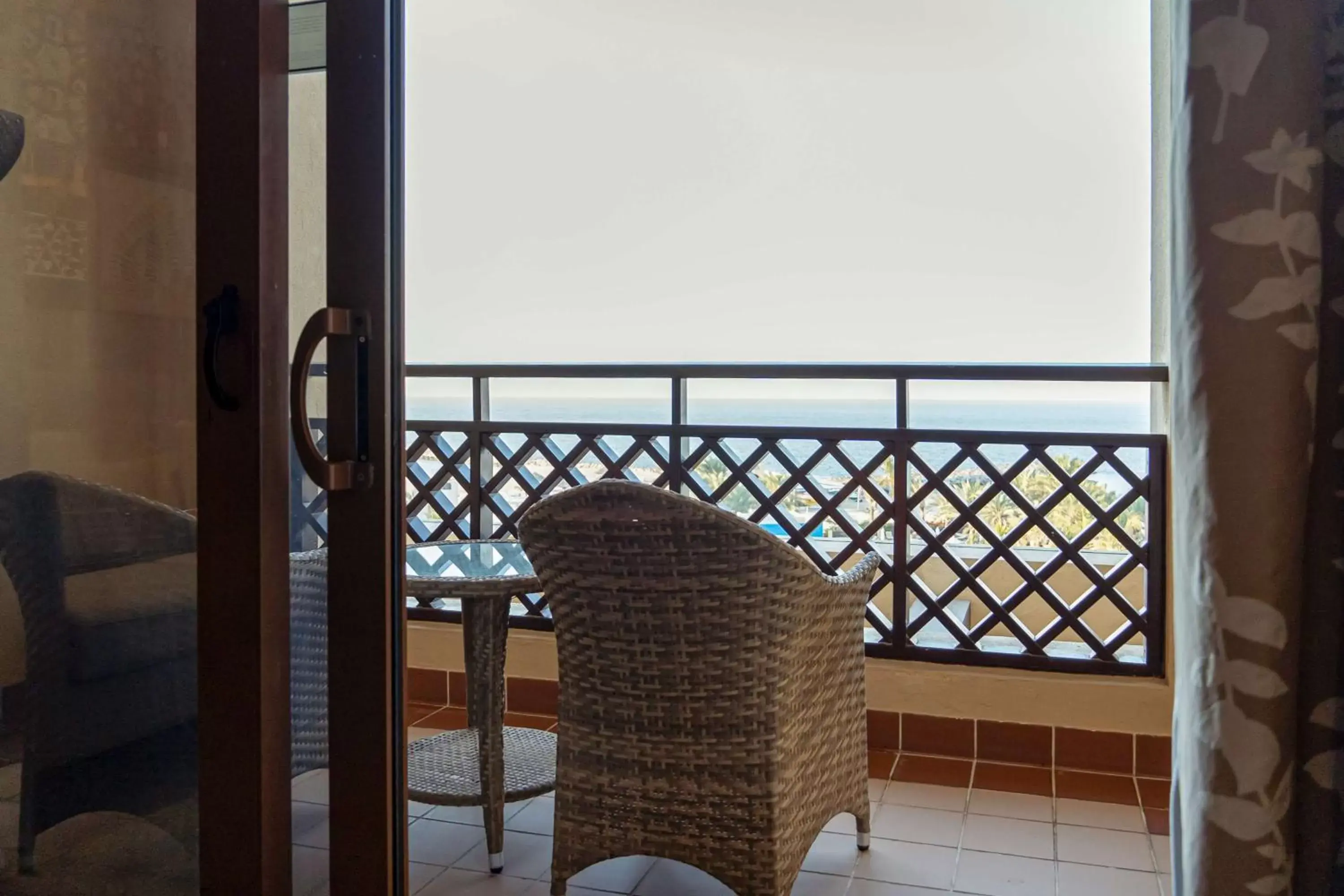 View (from property/room), Balcony/Terrace in Hilton Ras Al Khaimah Beach Resort