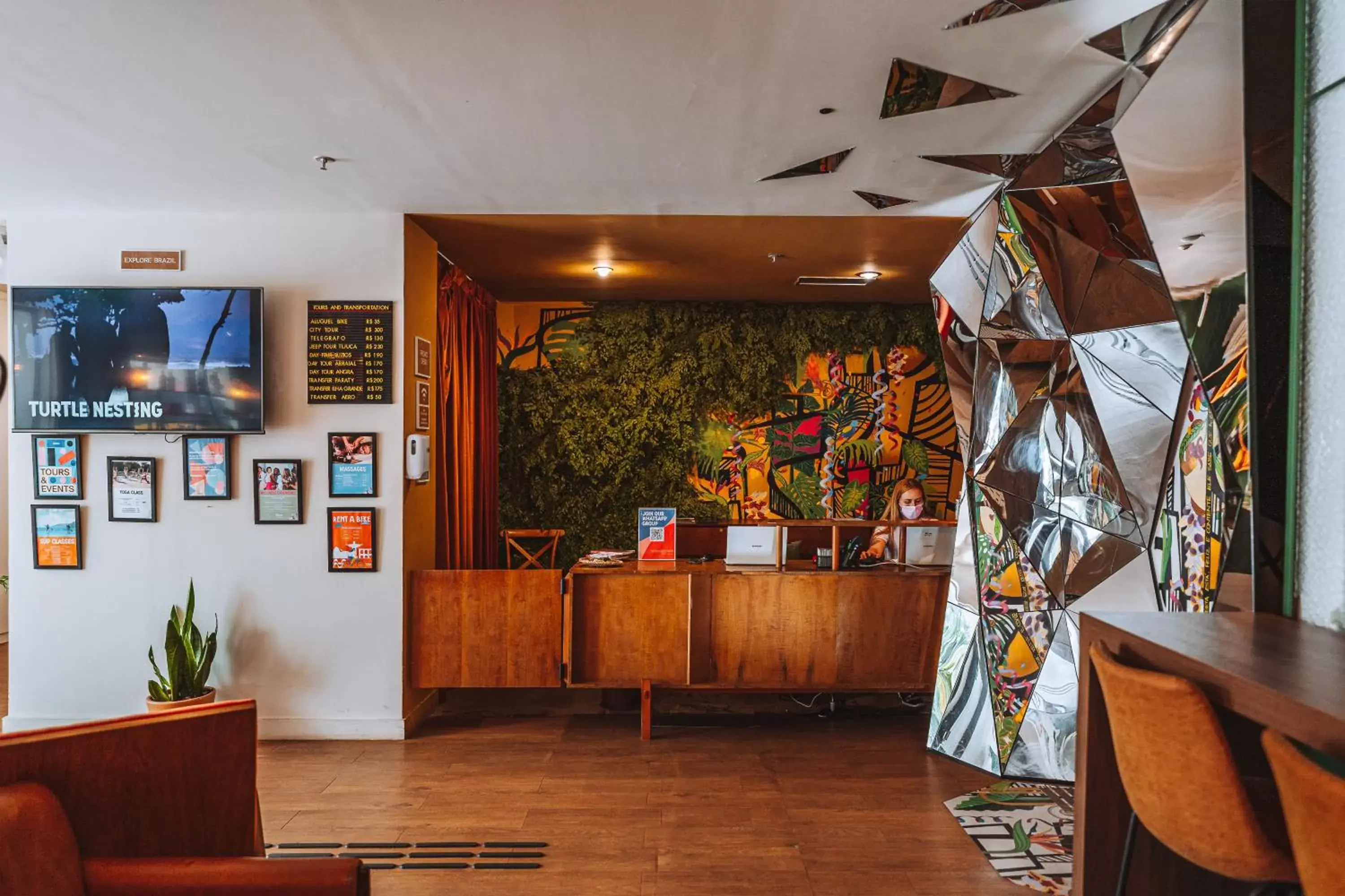 Lobby or reception in Selina Copacabana Lobby or reception in Selina Copacabana