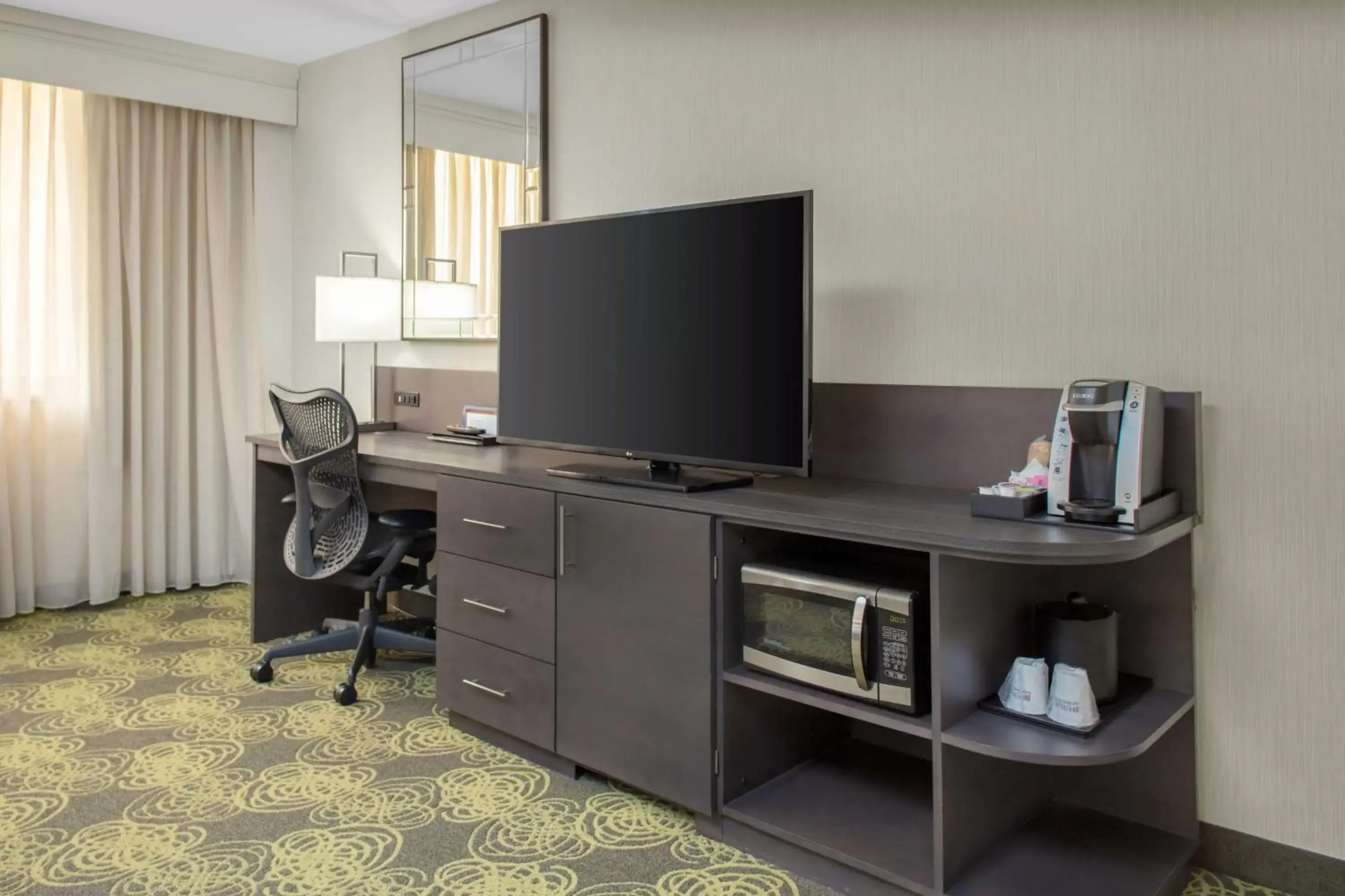 Bedroom, TV/Entertainment Center in Hilton Garden Inn Reagan National Airport