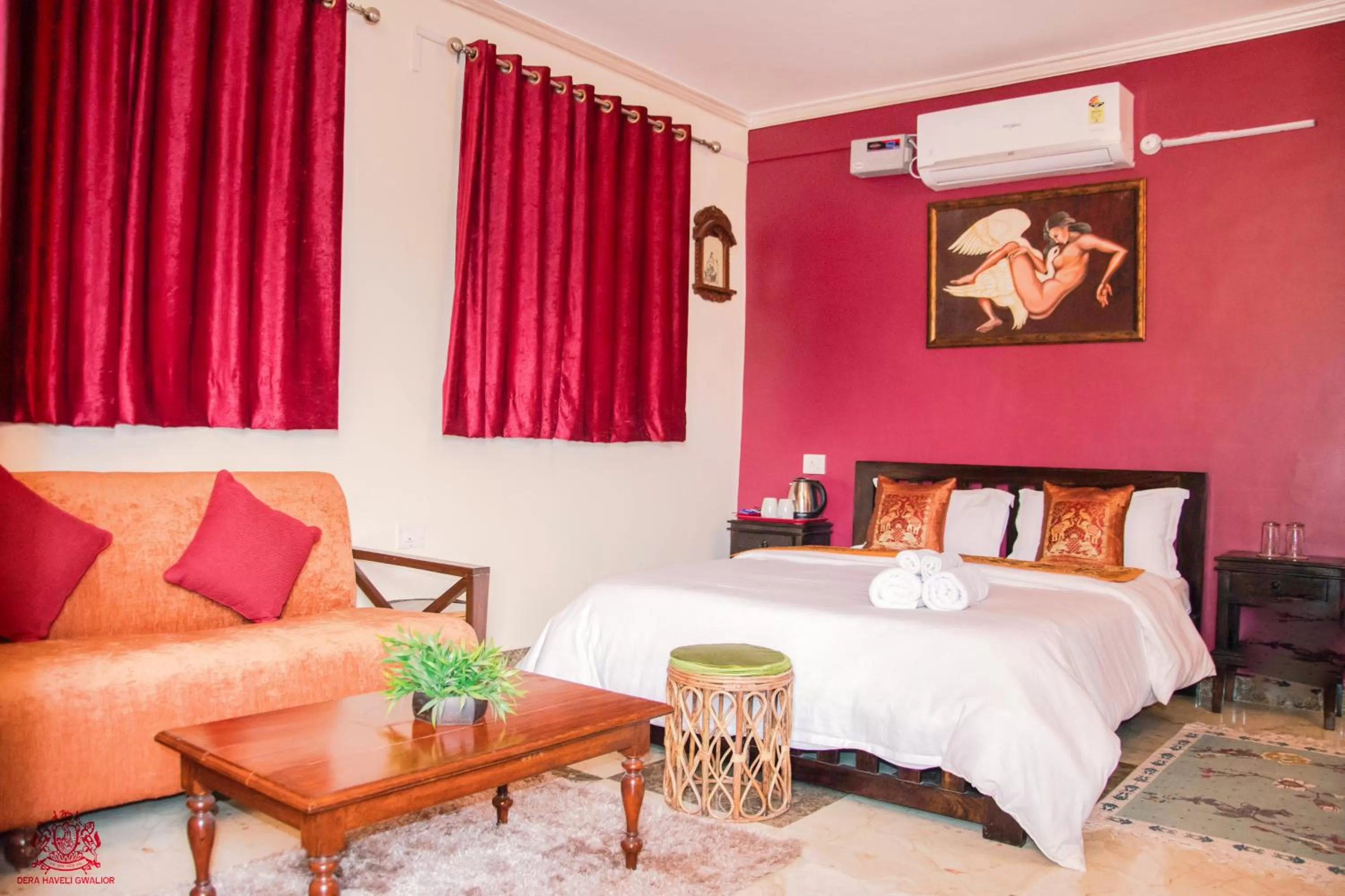 Bed in Dera Haveli- Heritage homestay