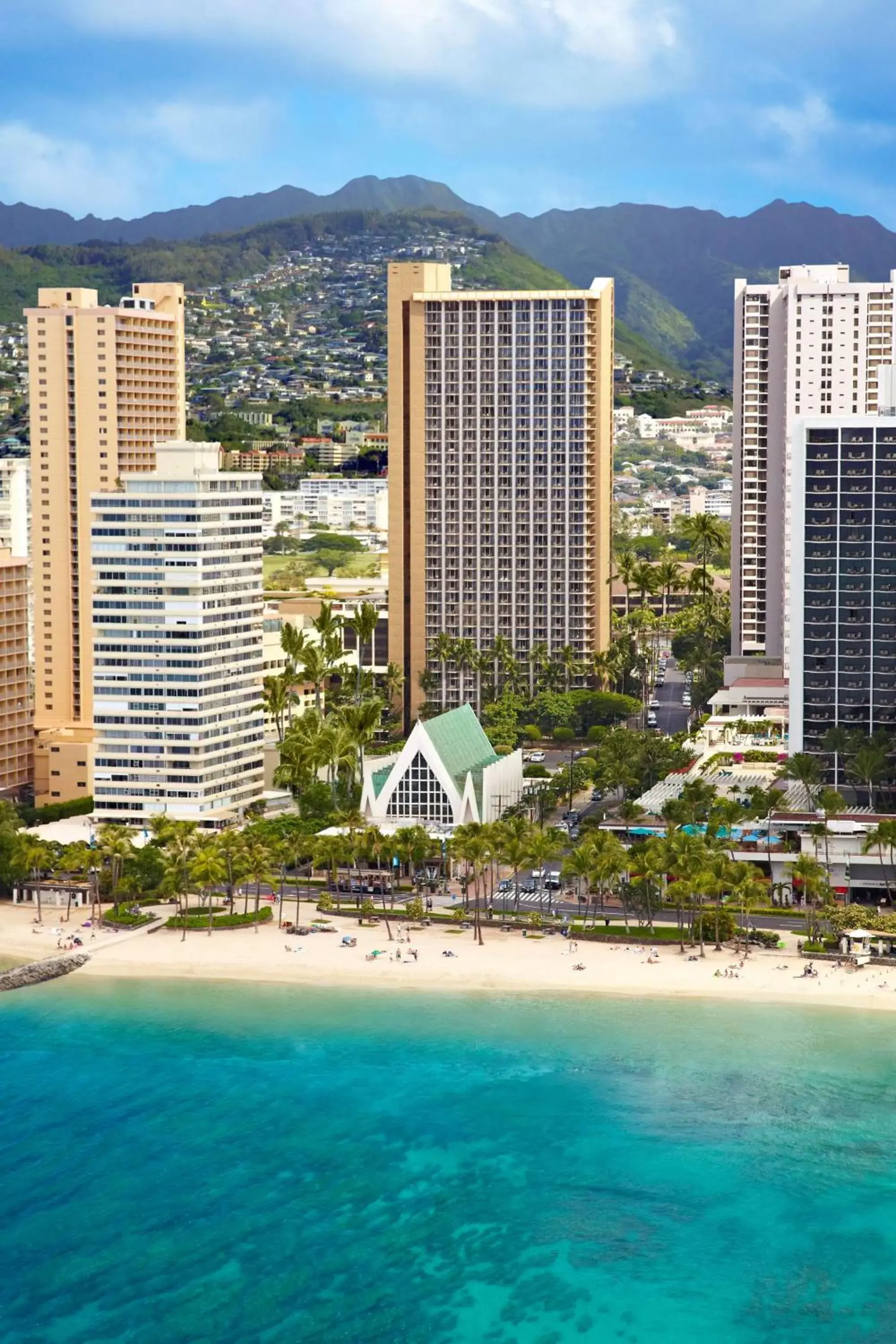 Property building, Bird's-eye View in Hilton Waikiki Beach