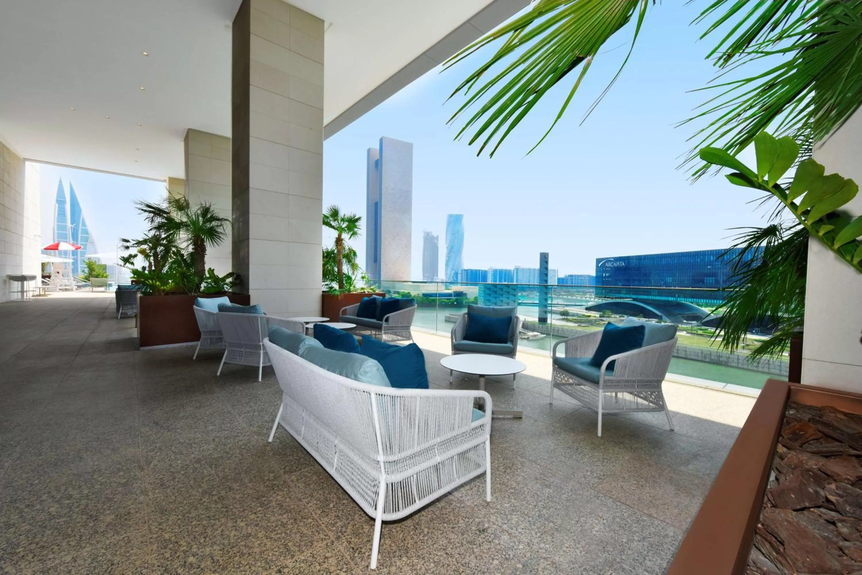 Pool view in Hilton Garden Inn Bahrain Bay