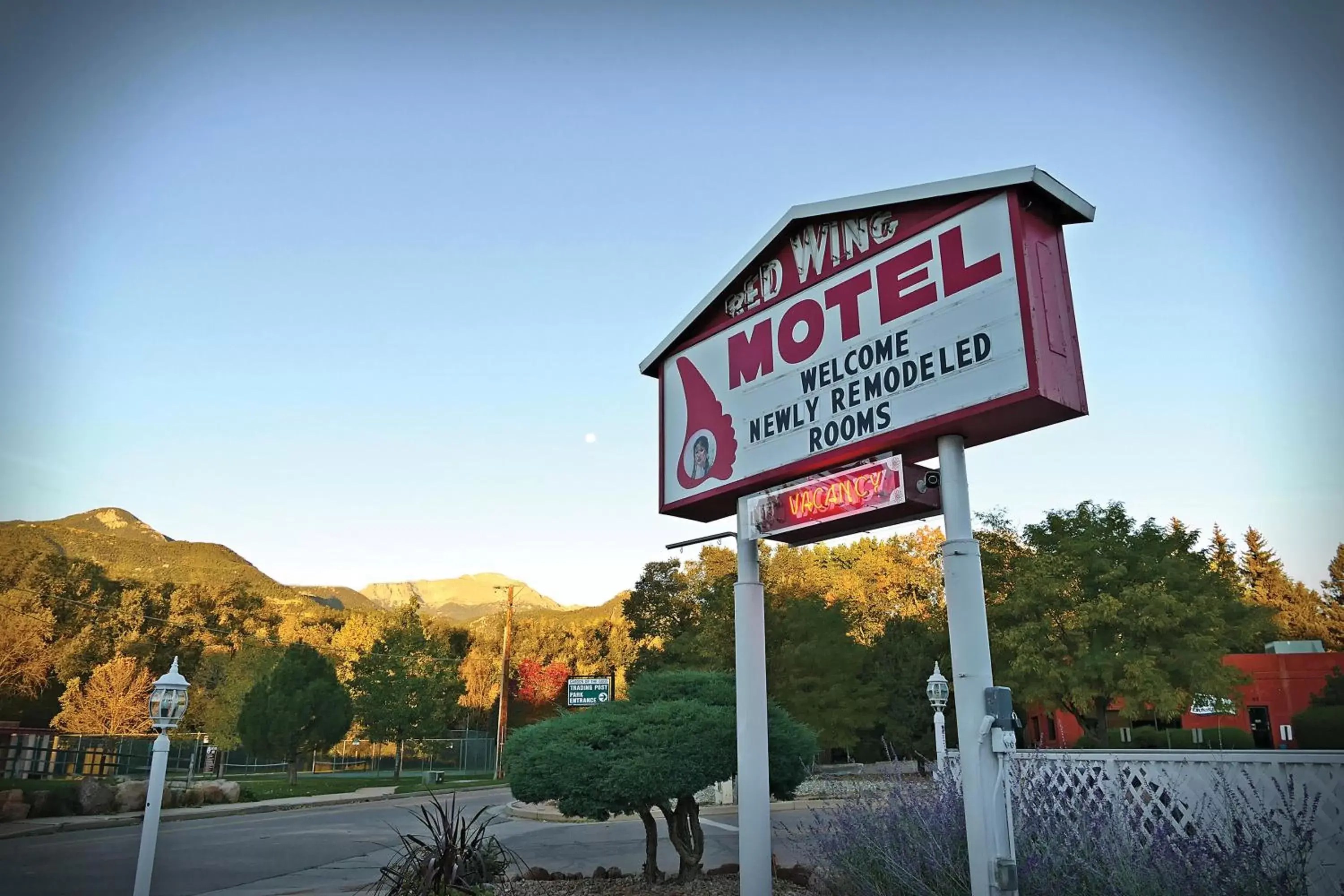 Property logo or sign in Red Wing Motel