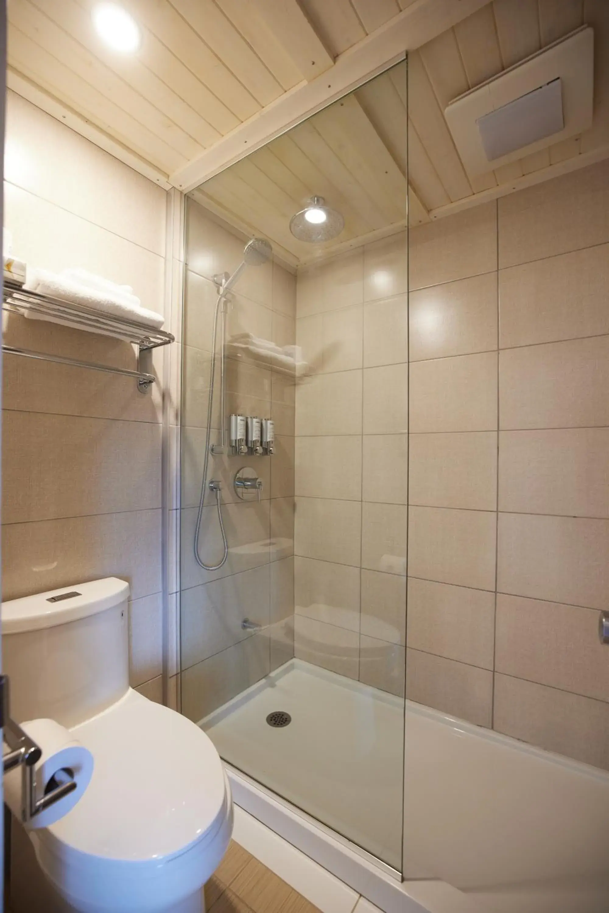 Shower, Bathroom in Auberge de la Pointe