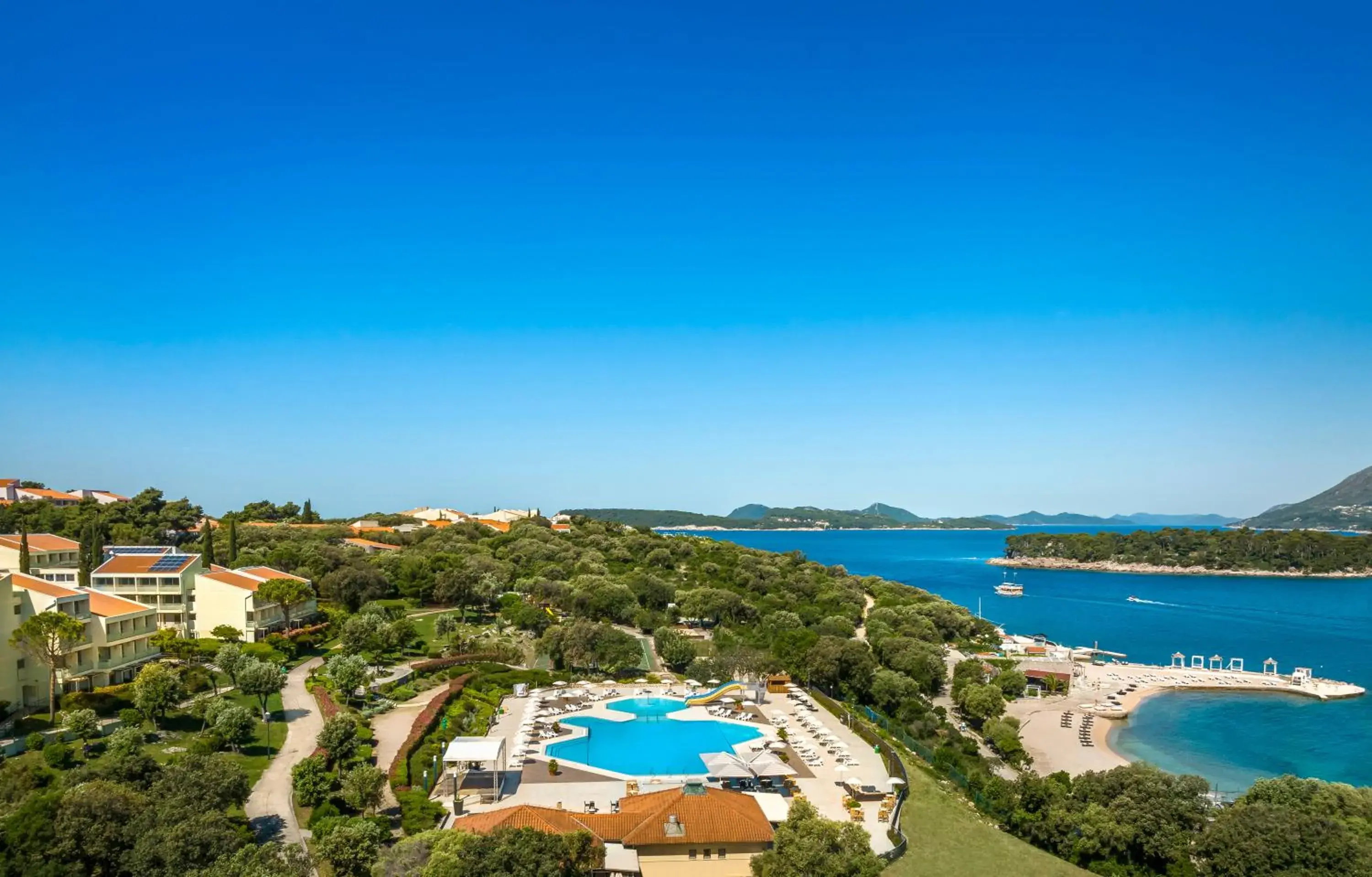 Bird's eye view, Pool View in Club Dubrovnik Sunny Hotel by Valamar