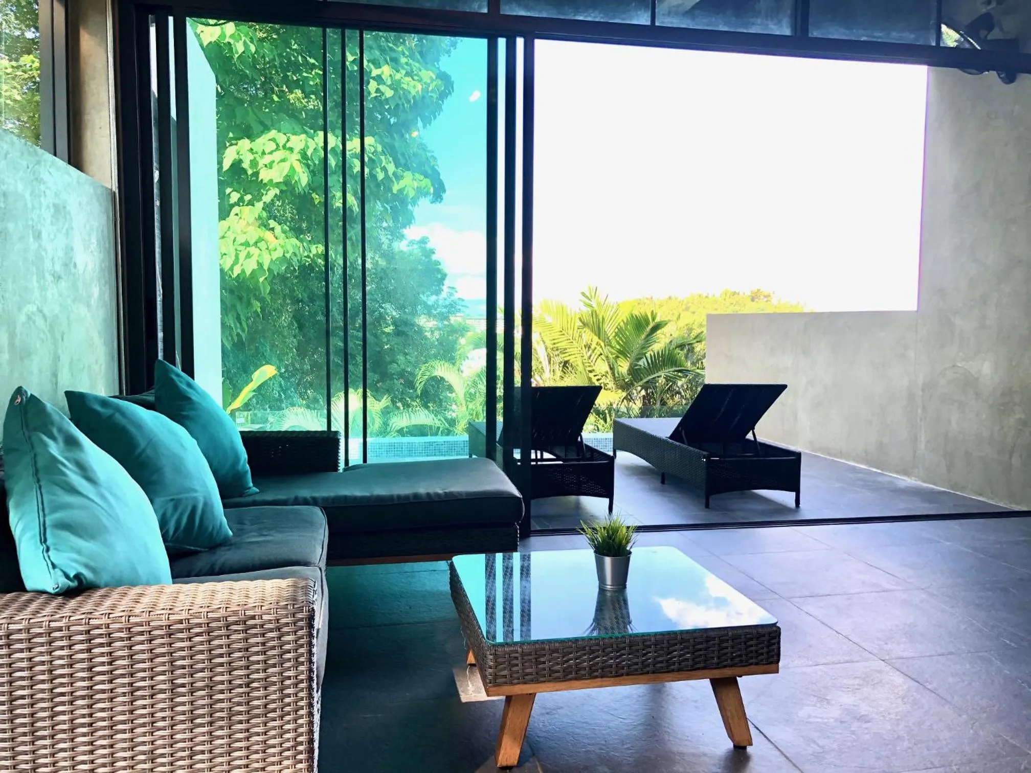 Living room in Baan Saint-Tropez Seaview Villas Kata Beach