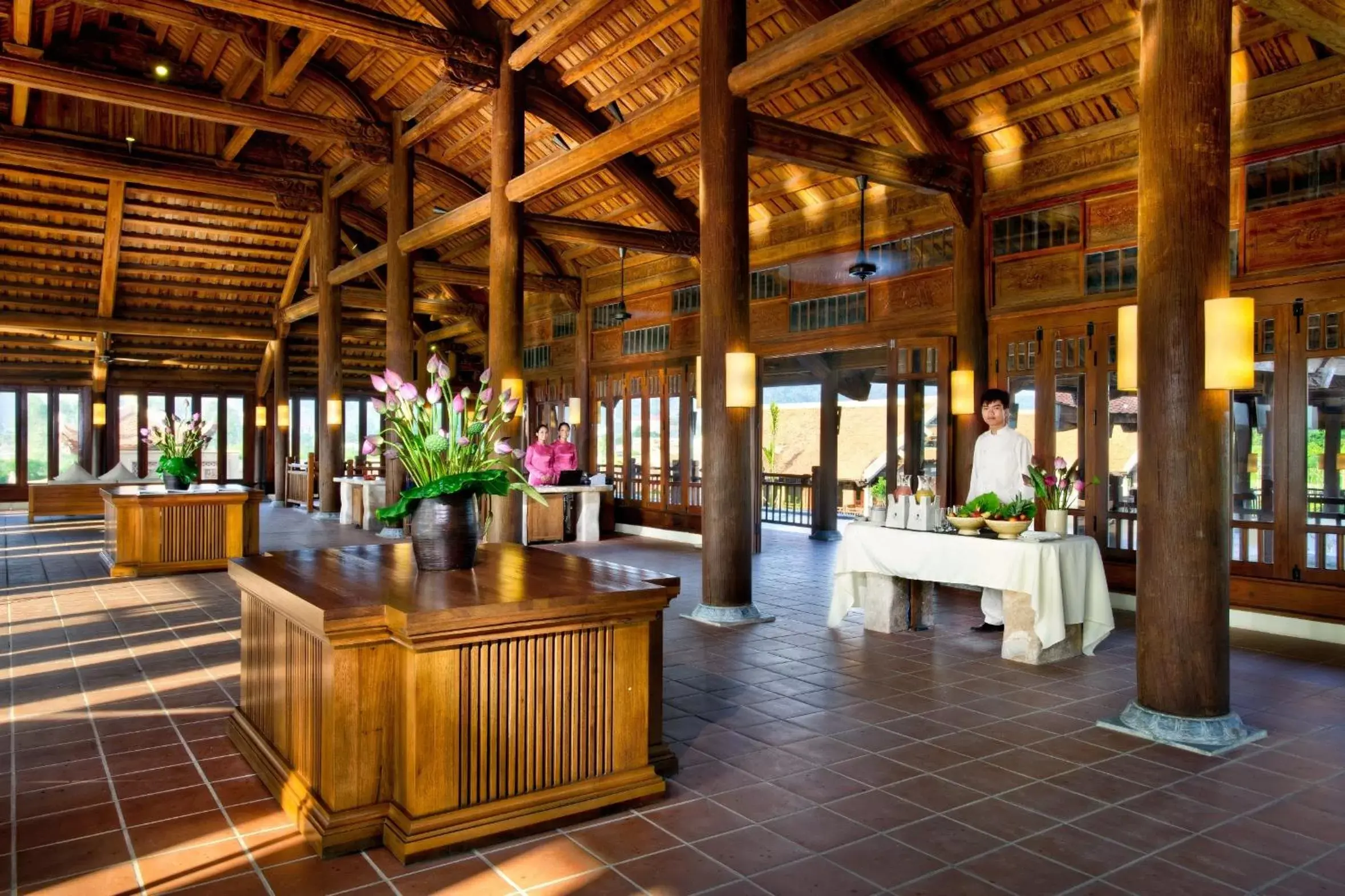 Lobby or reception, Restaurant/Places to Eat in Emeralda Resort Ninh Binh