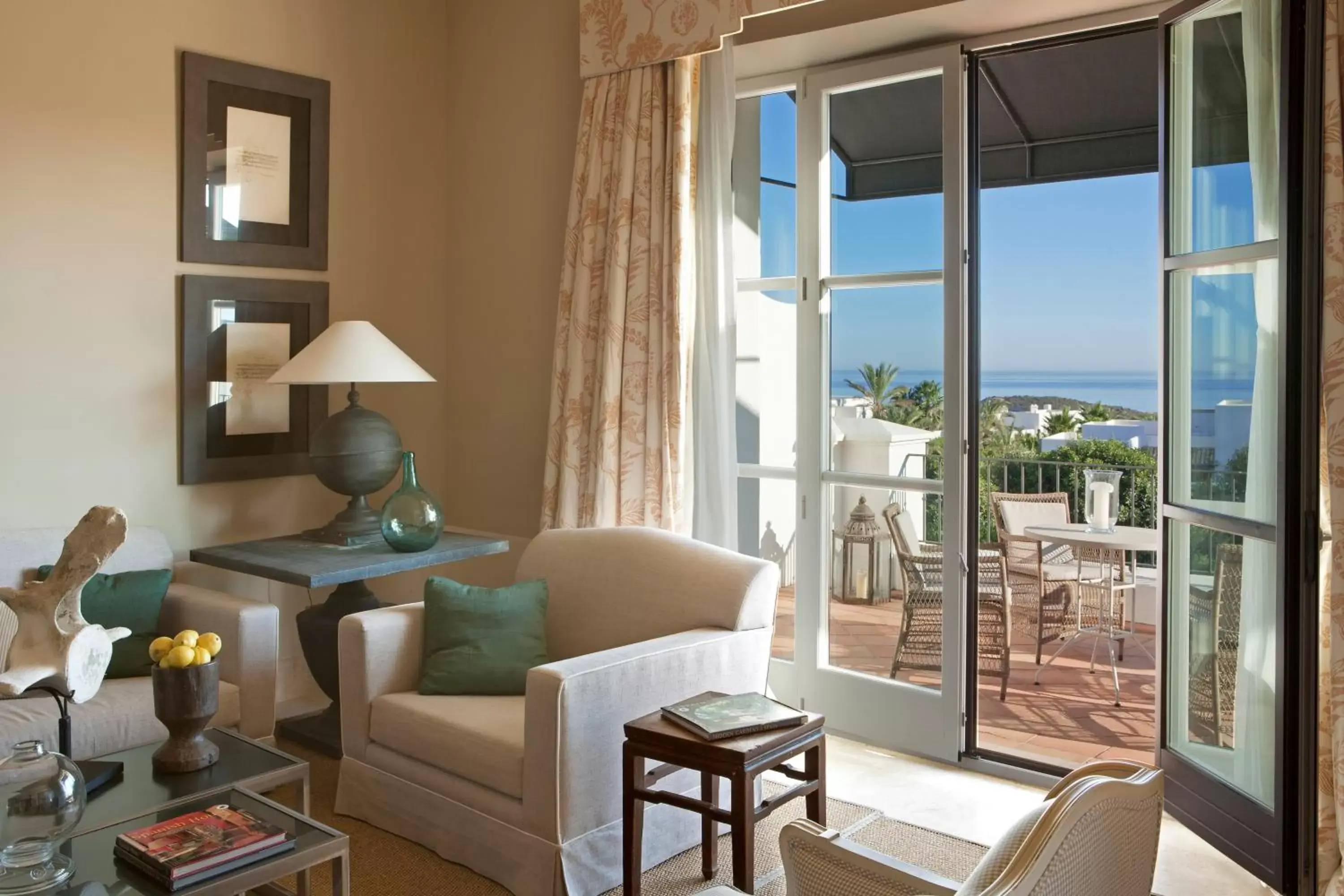 Balcony/Terrace, Seating Area in Finca Cortesin Hotel Golf & Spa