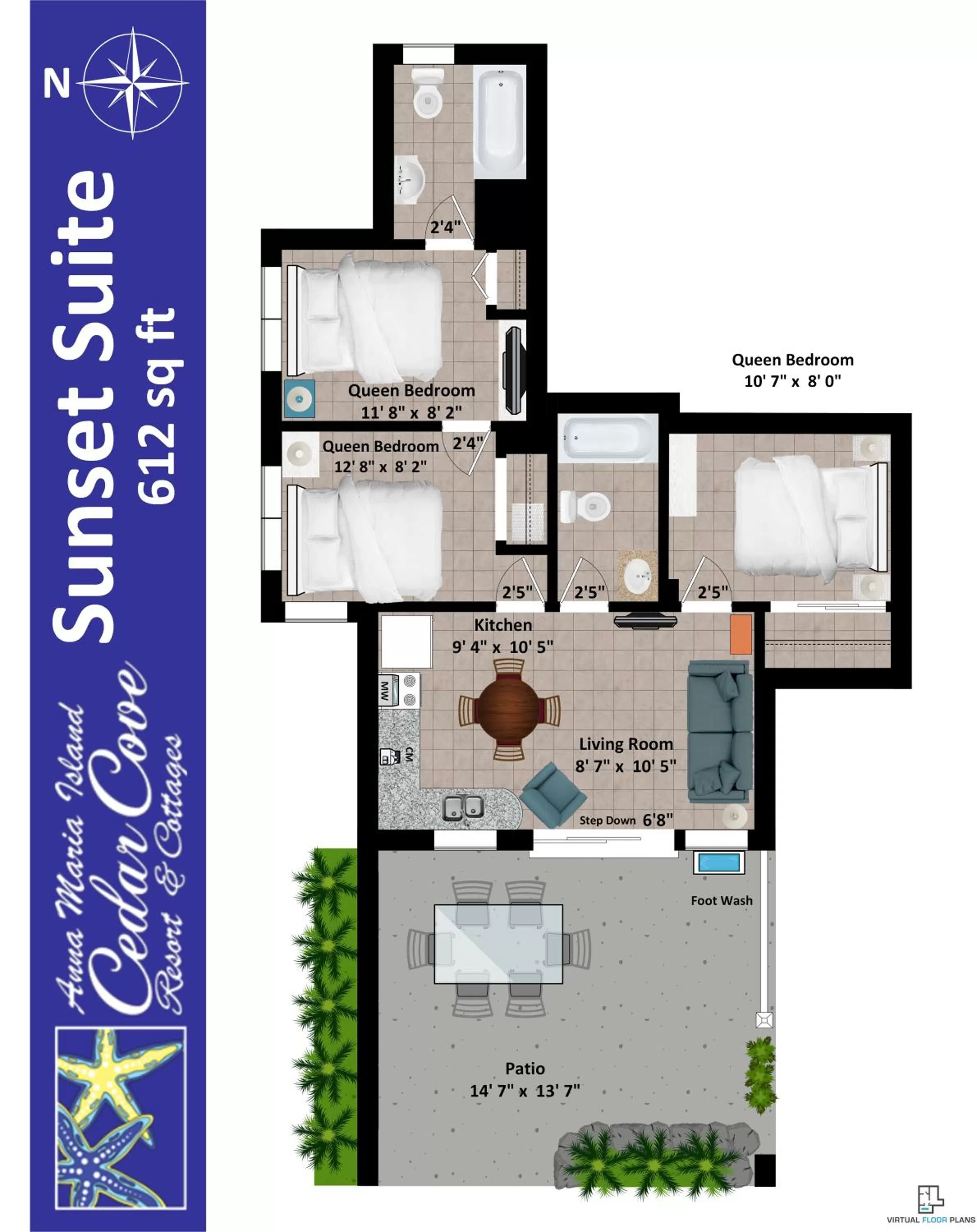 Floor plan in Cedar Cove Resort & Cottages