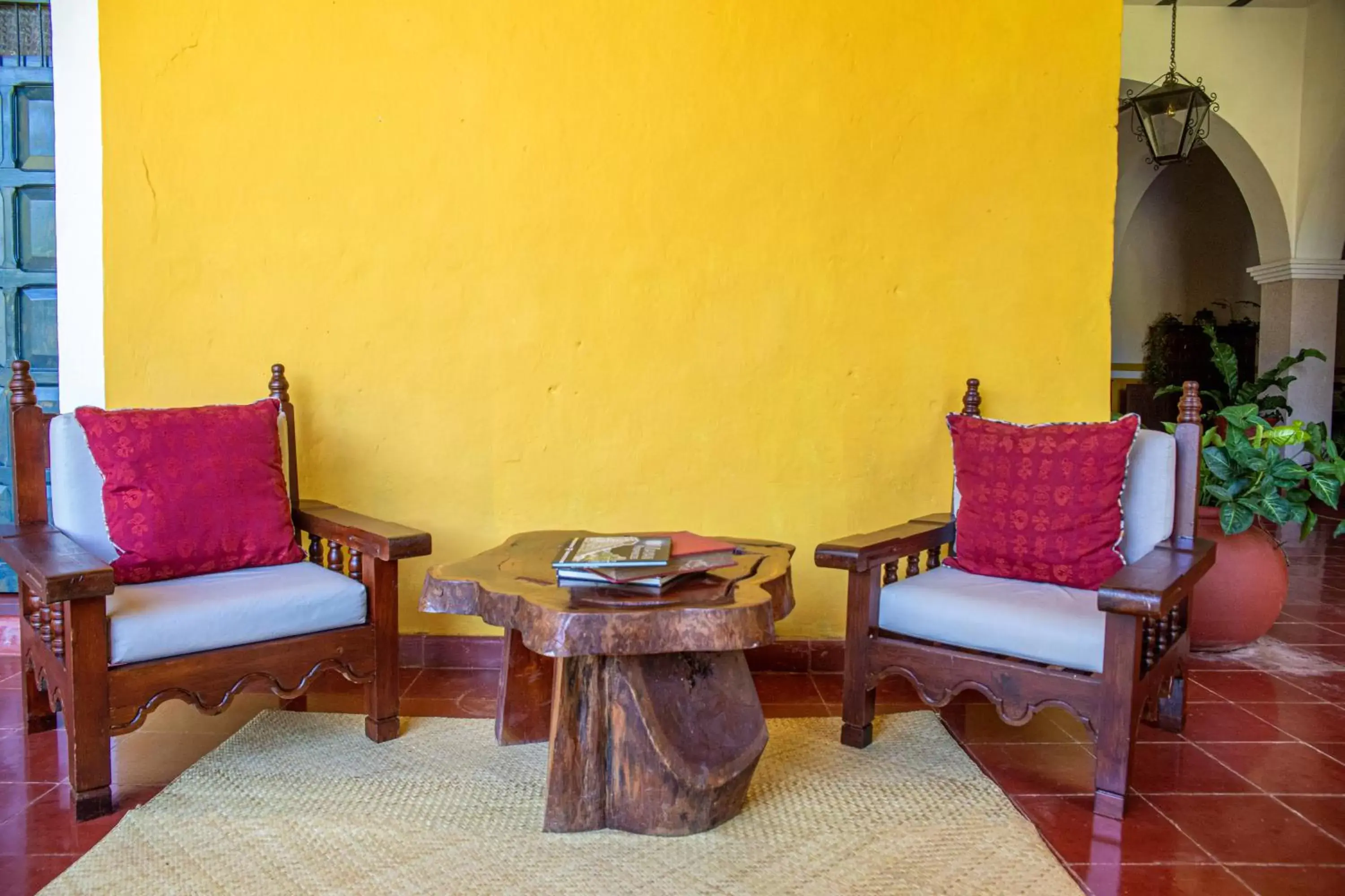 Balcony/Terrace, Seating Area in Hacienda San Miguel Yucatan