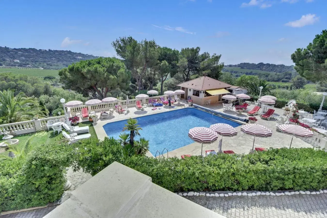 Pool View in Le Château de Mei Lese