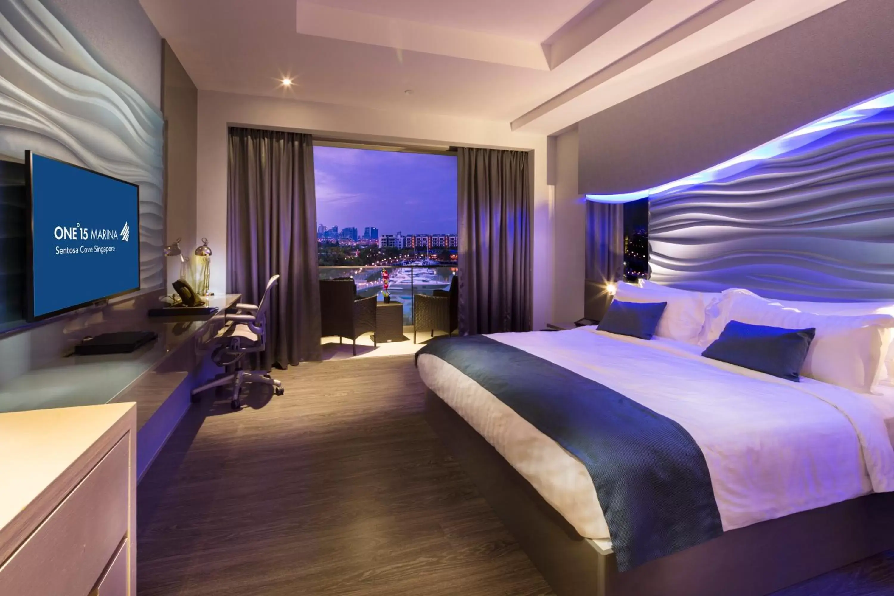 Bed in ONE15 Marina Sentosa Cove Singapore