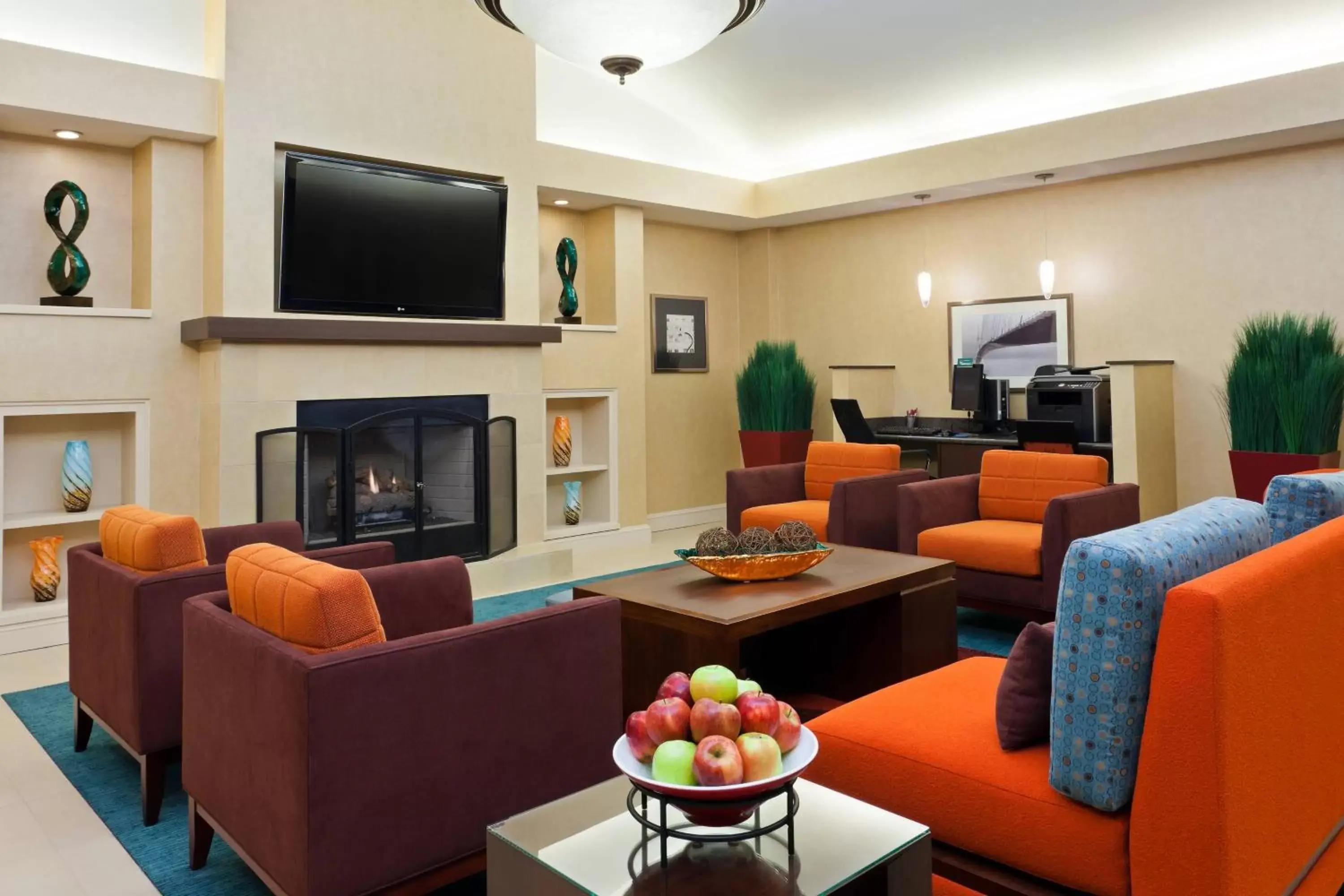 Lobby or reception, TV/Entertainment Center in Residence Inn Indianapolis Carmel