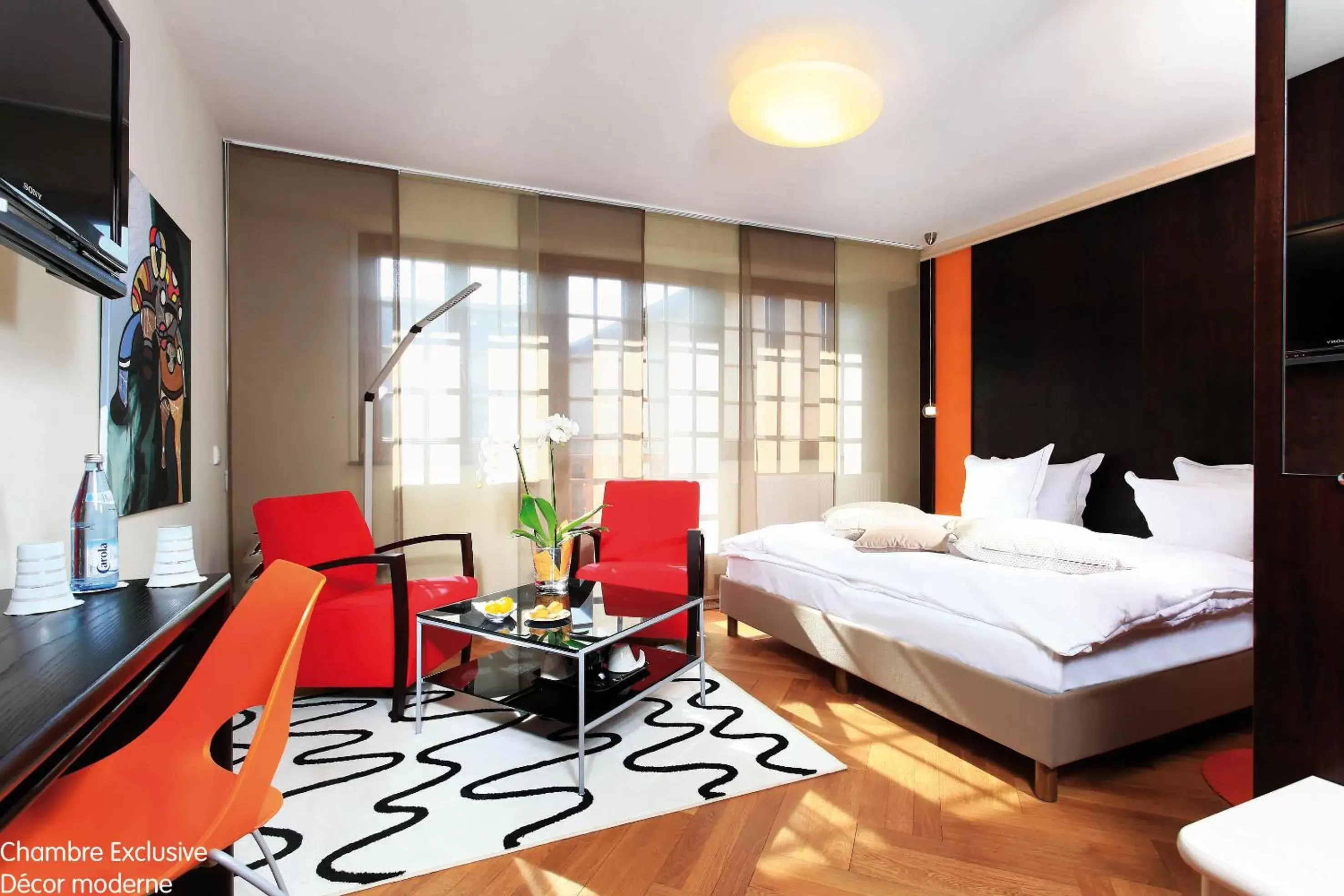 Bed in Hotel - Restaurant Le Cerf & Spa