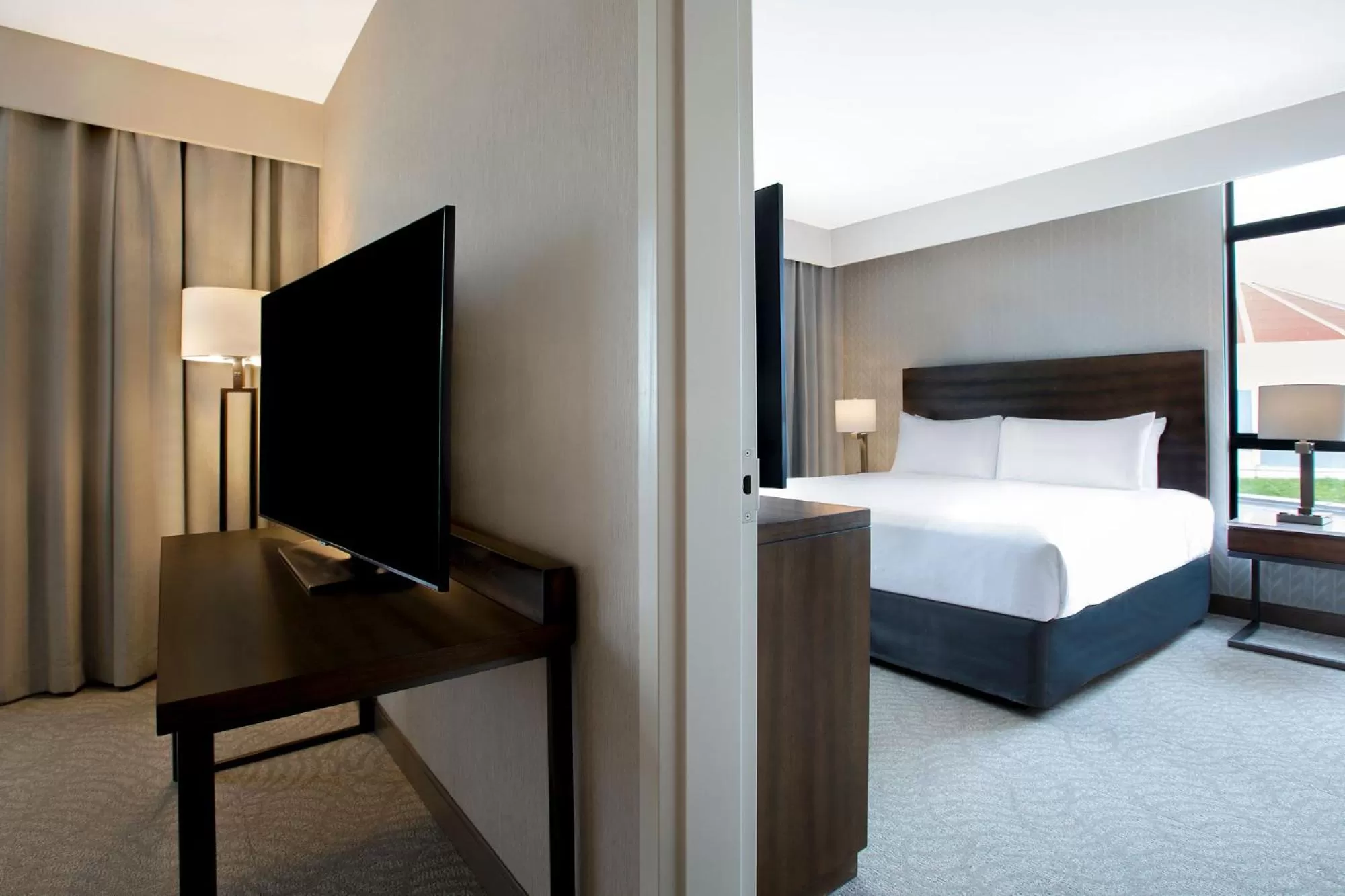 Bed in Great Blue Heron Hotel