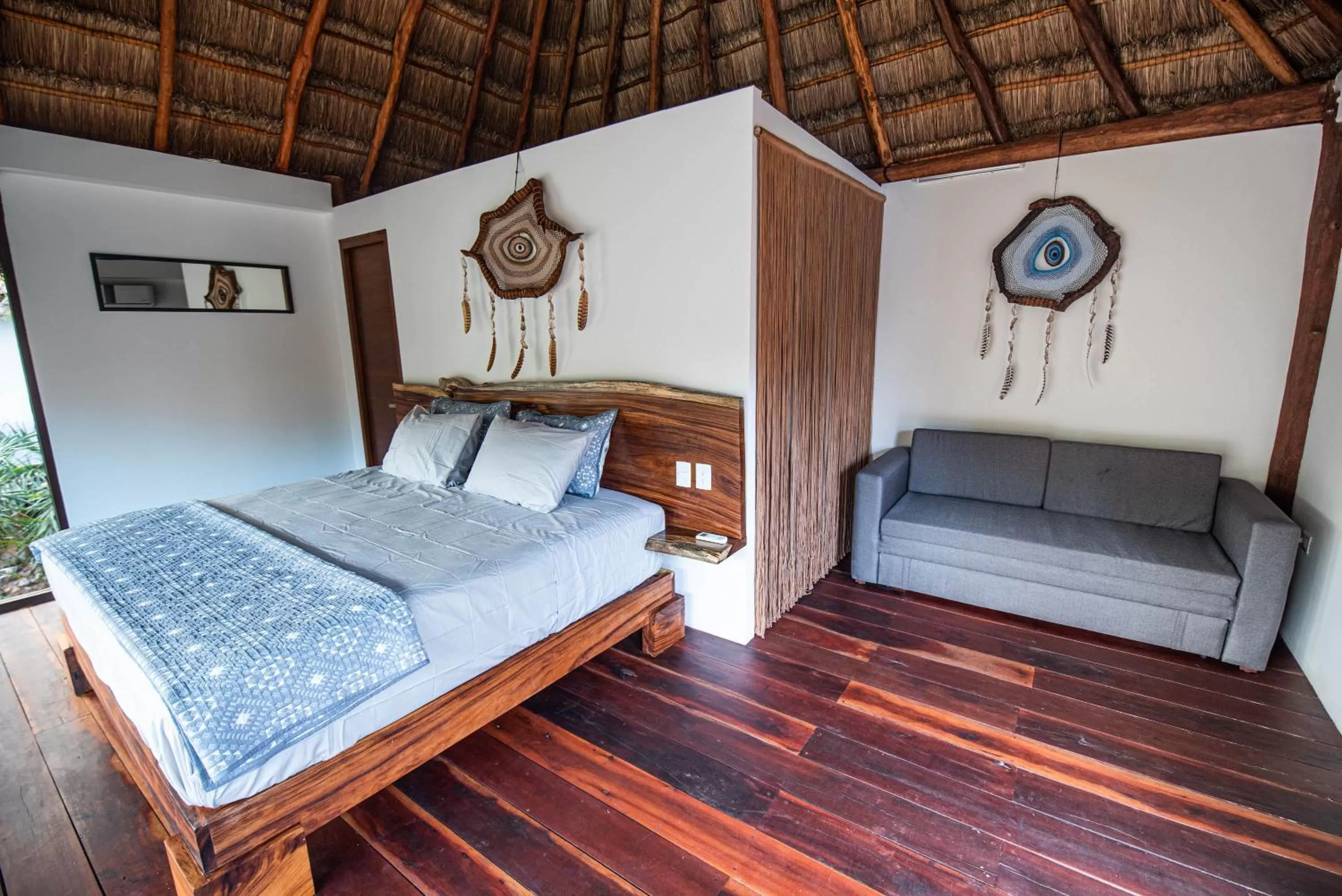 Bedroom in Zamna eco-lodge Tulum