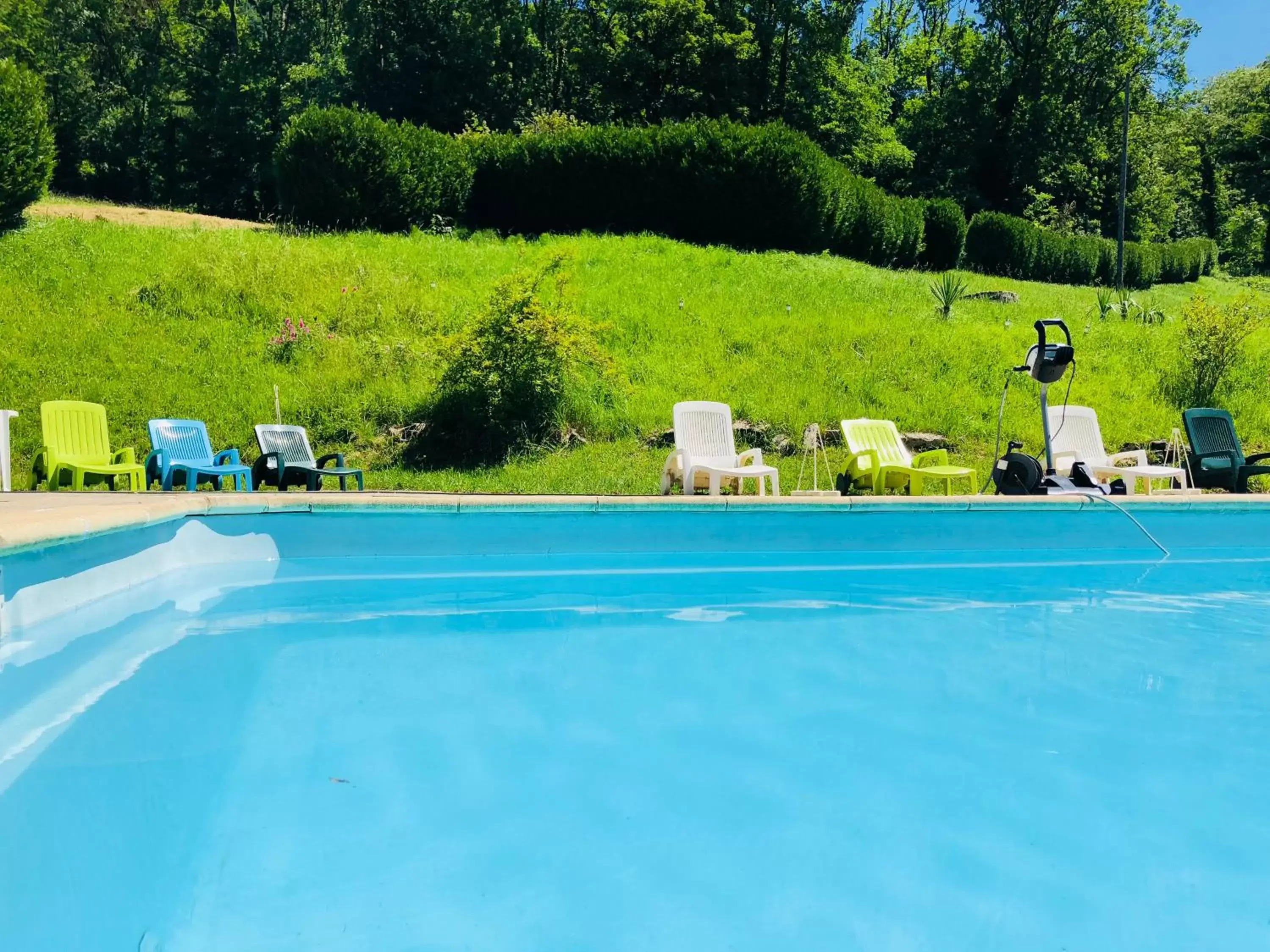 Pool view in Domaine Du Moulin Vallée Heureuse