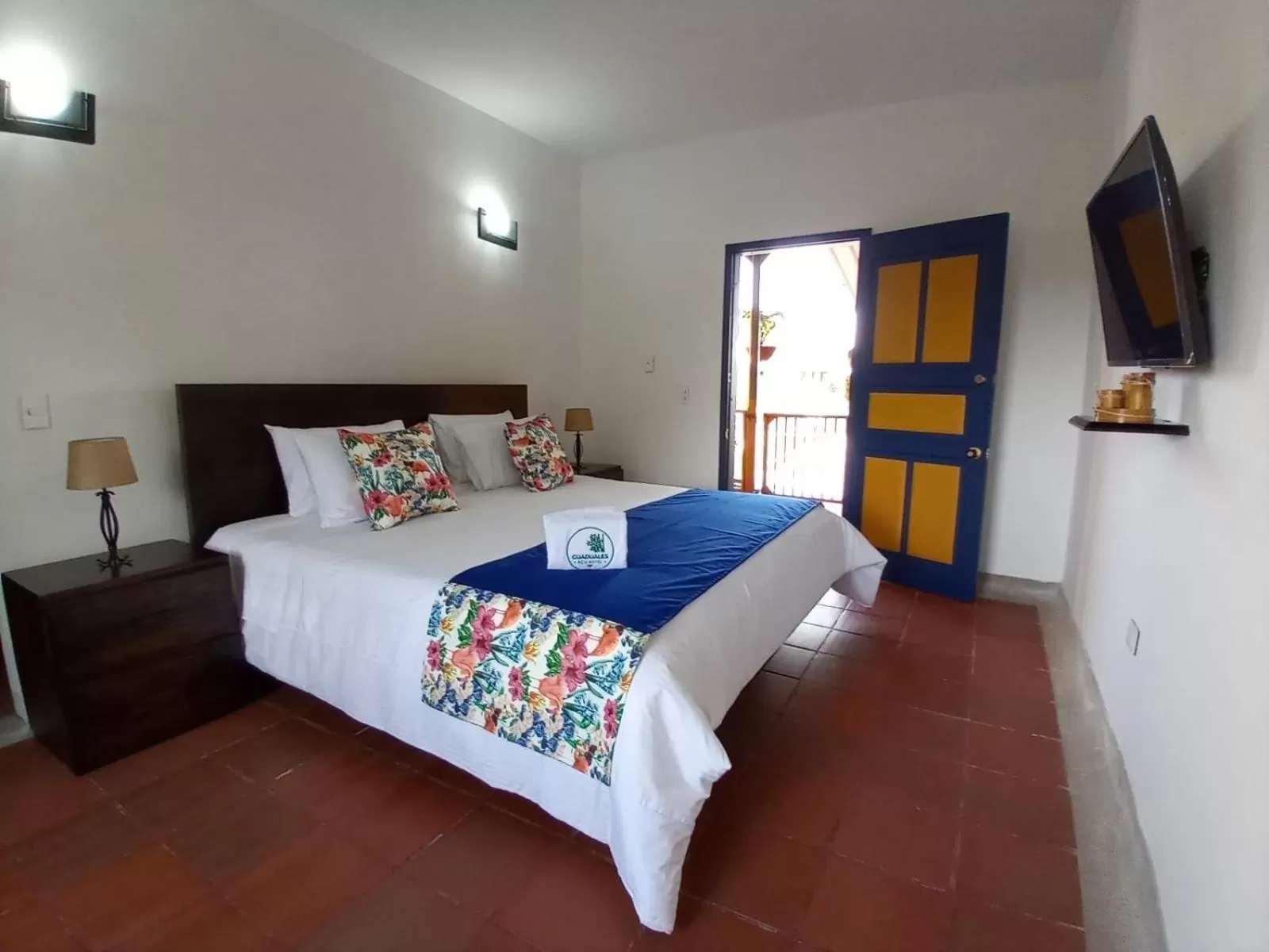 Bed in Guaduales Ecohotel