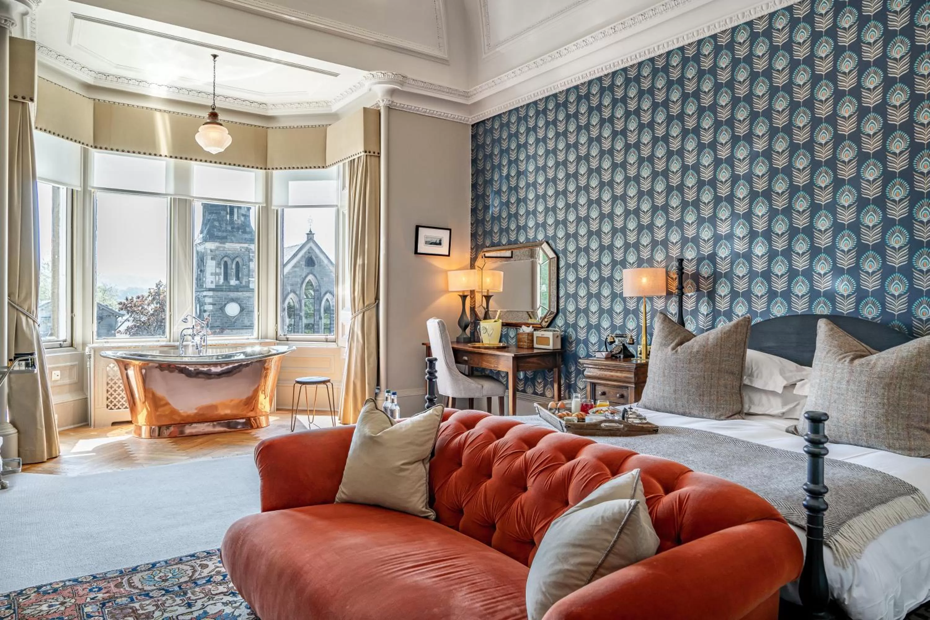 Seating area, Bed in The Roseate Edinburgh - Small Luxury Hotels of the World