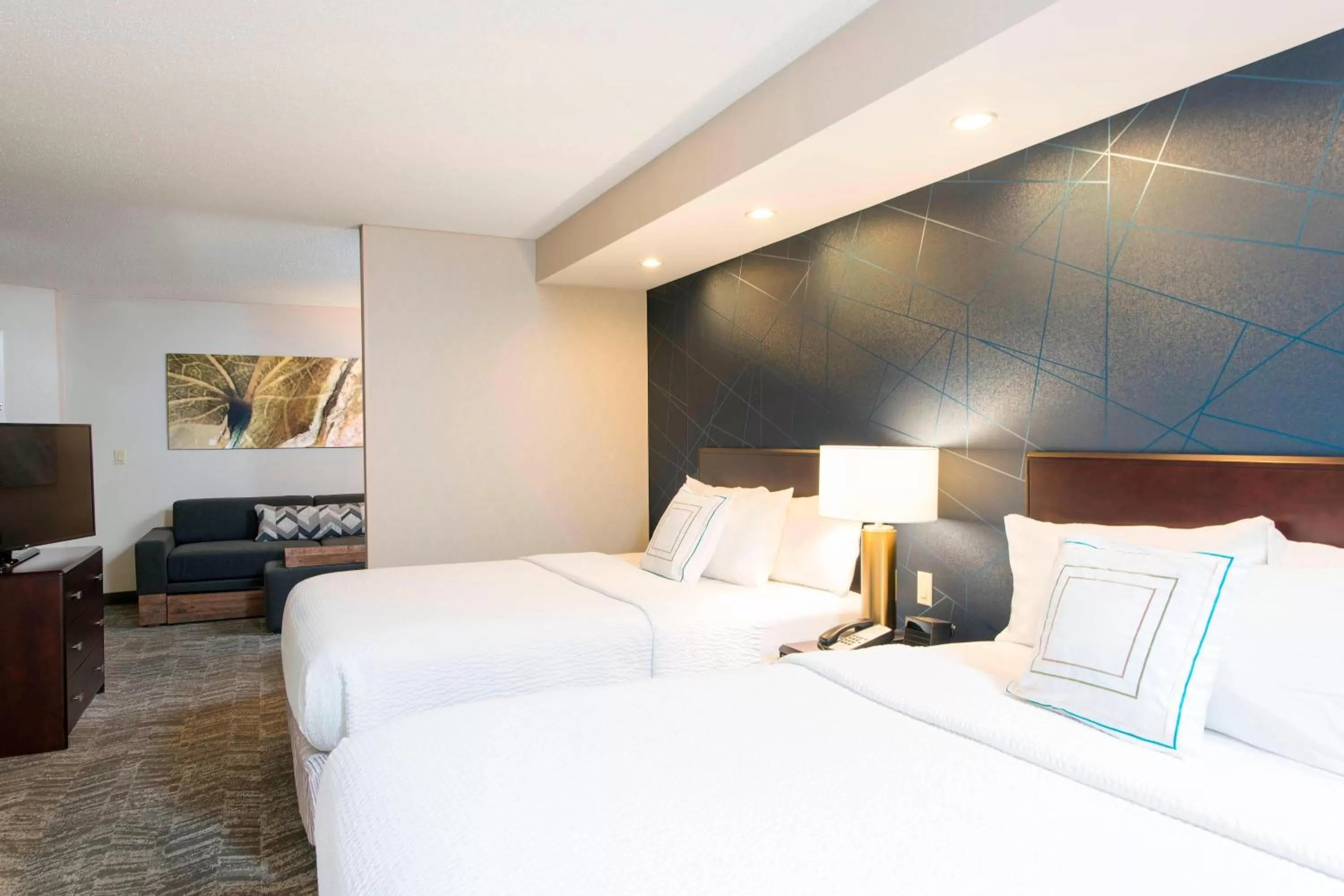 Queen Studio with Sofa Bed and Adapted Tub - Mobility and Hearing Accessible in SpringHill Suites Midland