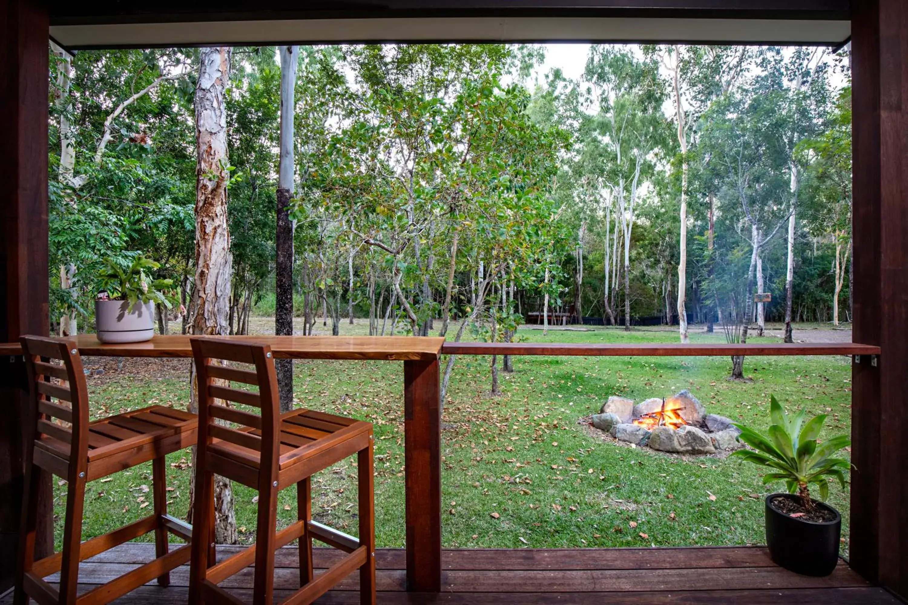 Garden view in Airlie Beach Eco Cabins - Adults Only