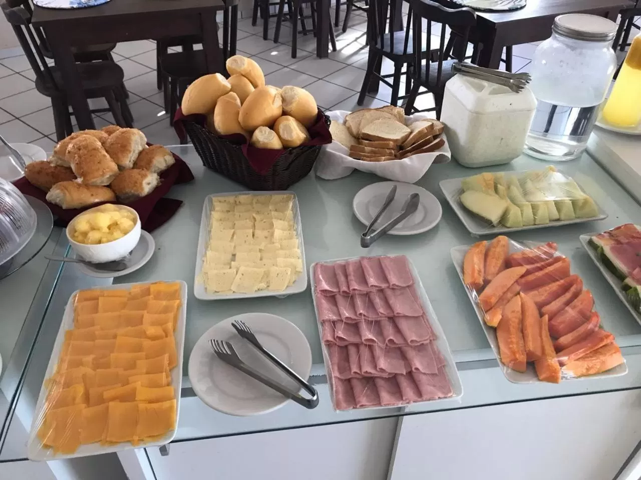 Breakfast in Flat Apart Hotel Marinas Tamandaré