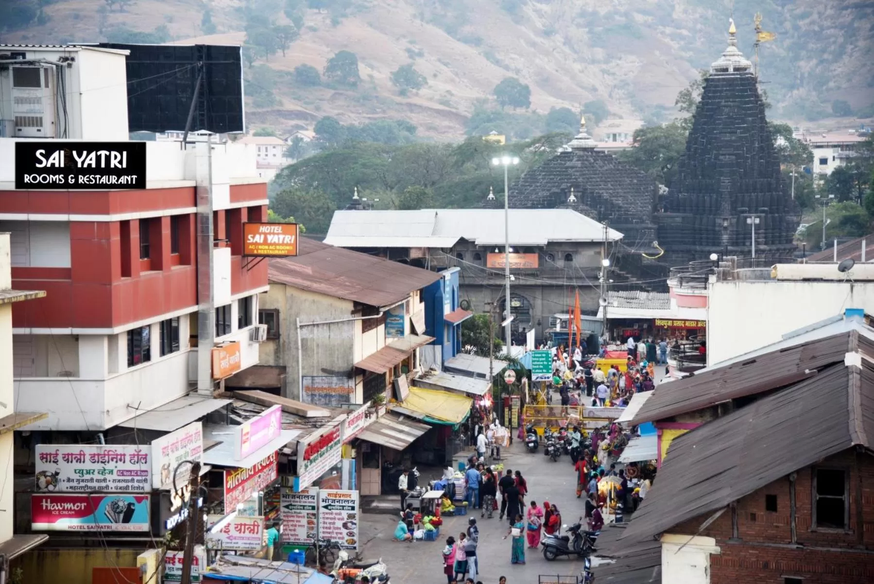 Street view in Hotel Sai Yatri