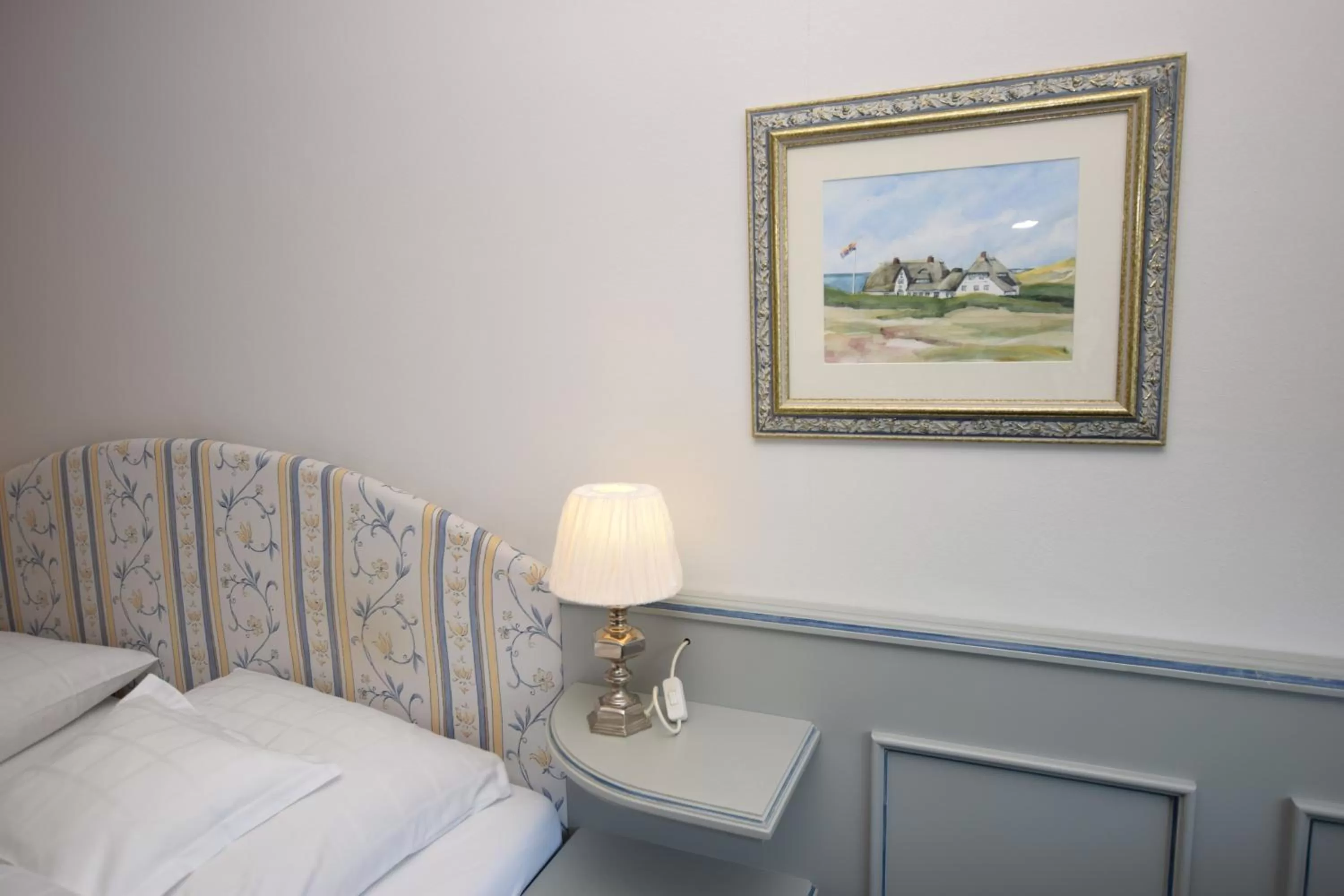 Decorative detail, Bed in Hotel Wiking Sylt