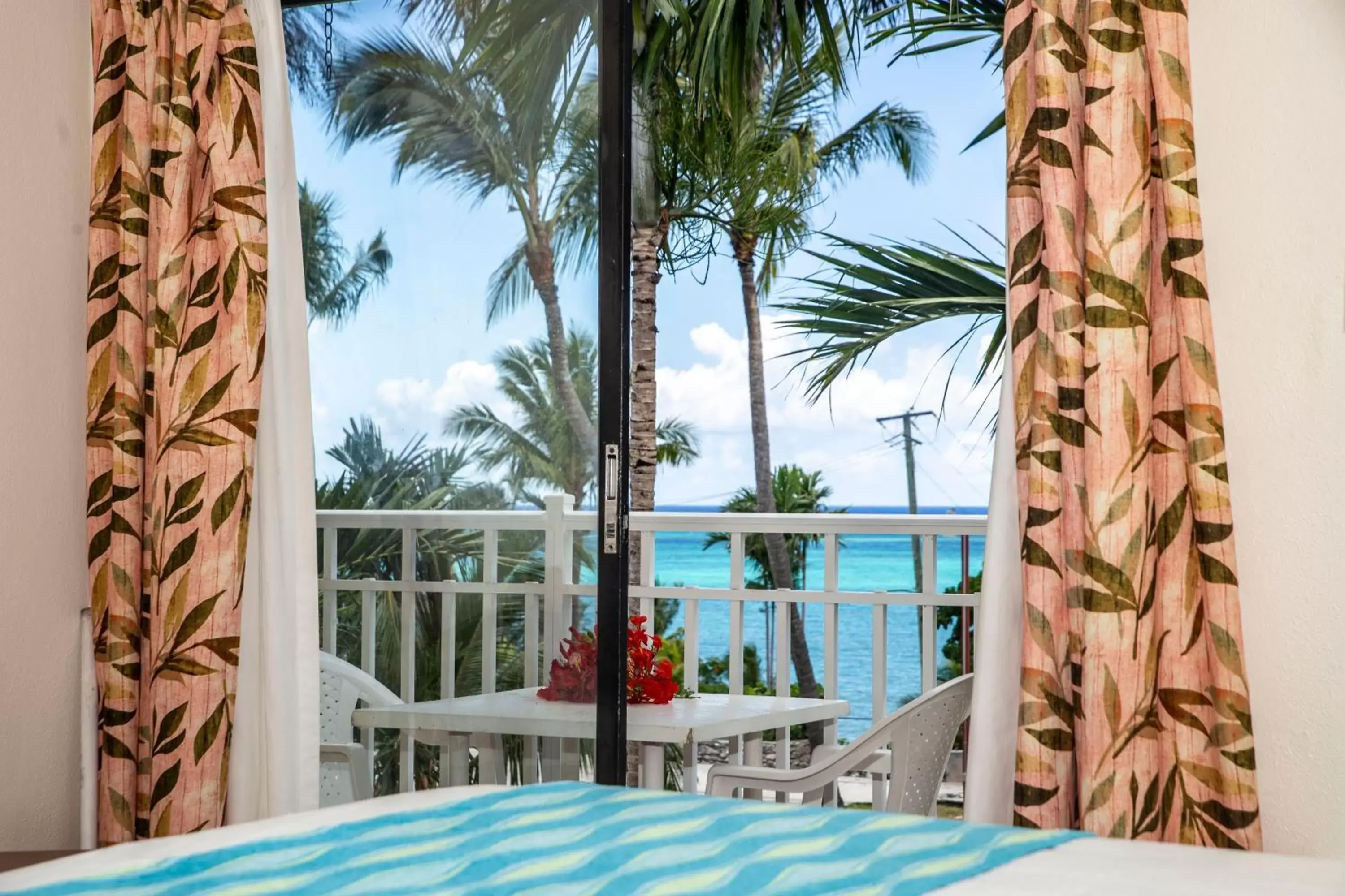 Balcony/Terrace, Pool View in Orange Hill Beach Inn