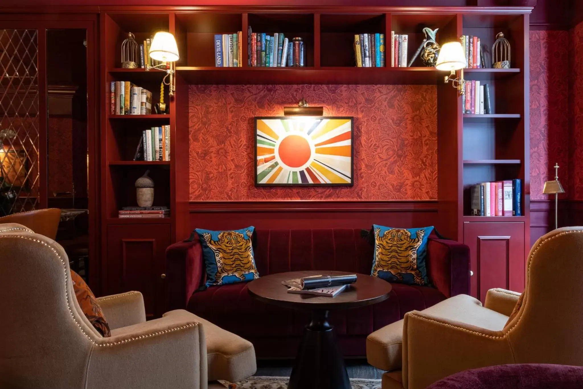 Seating area, Library in Sun Street Hotel Shoreditch