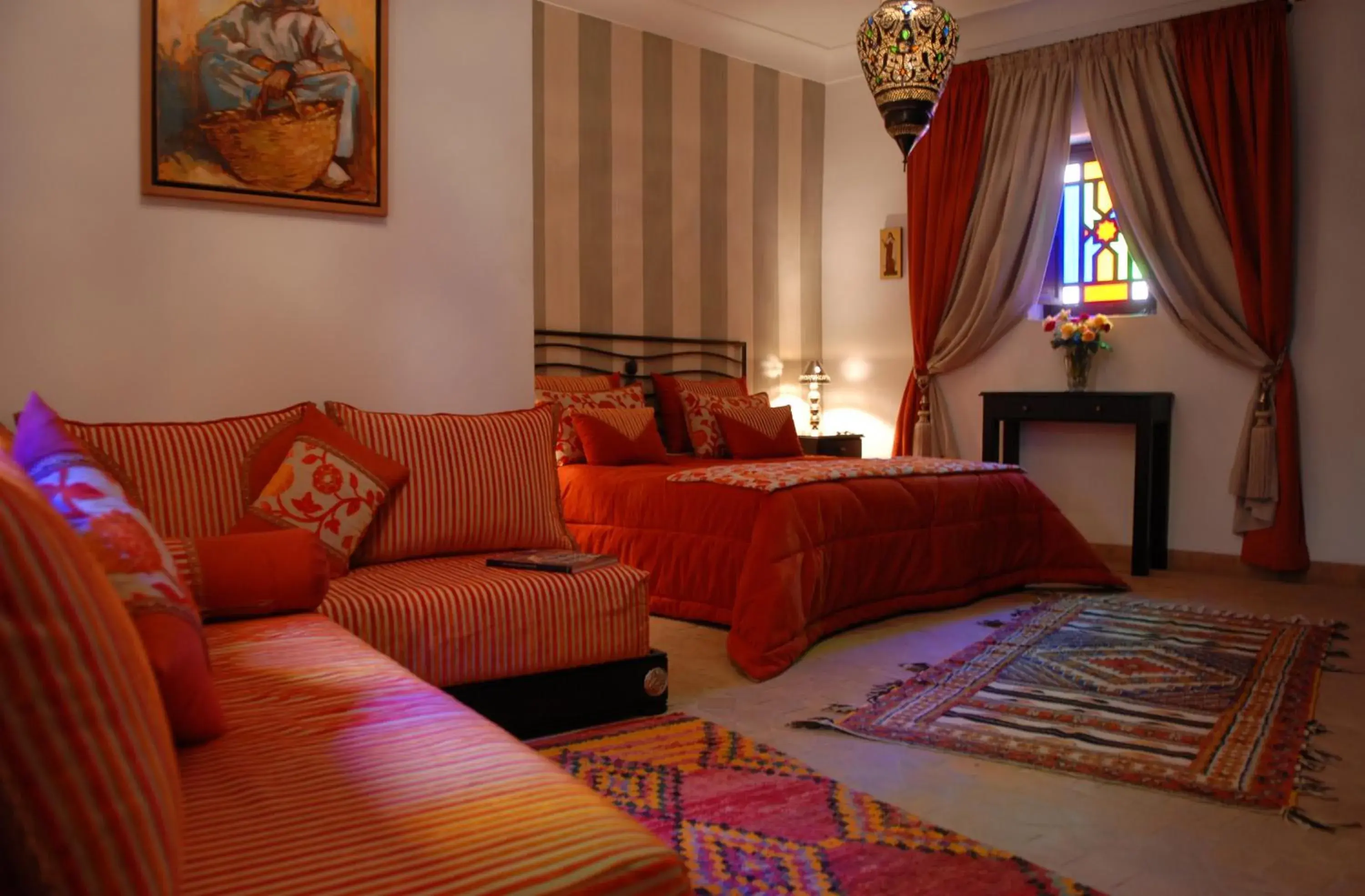 Decorative detail, Seating Area in Riad Aubrac