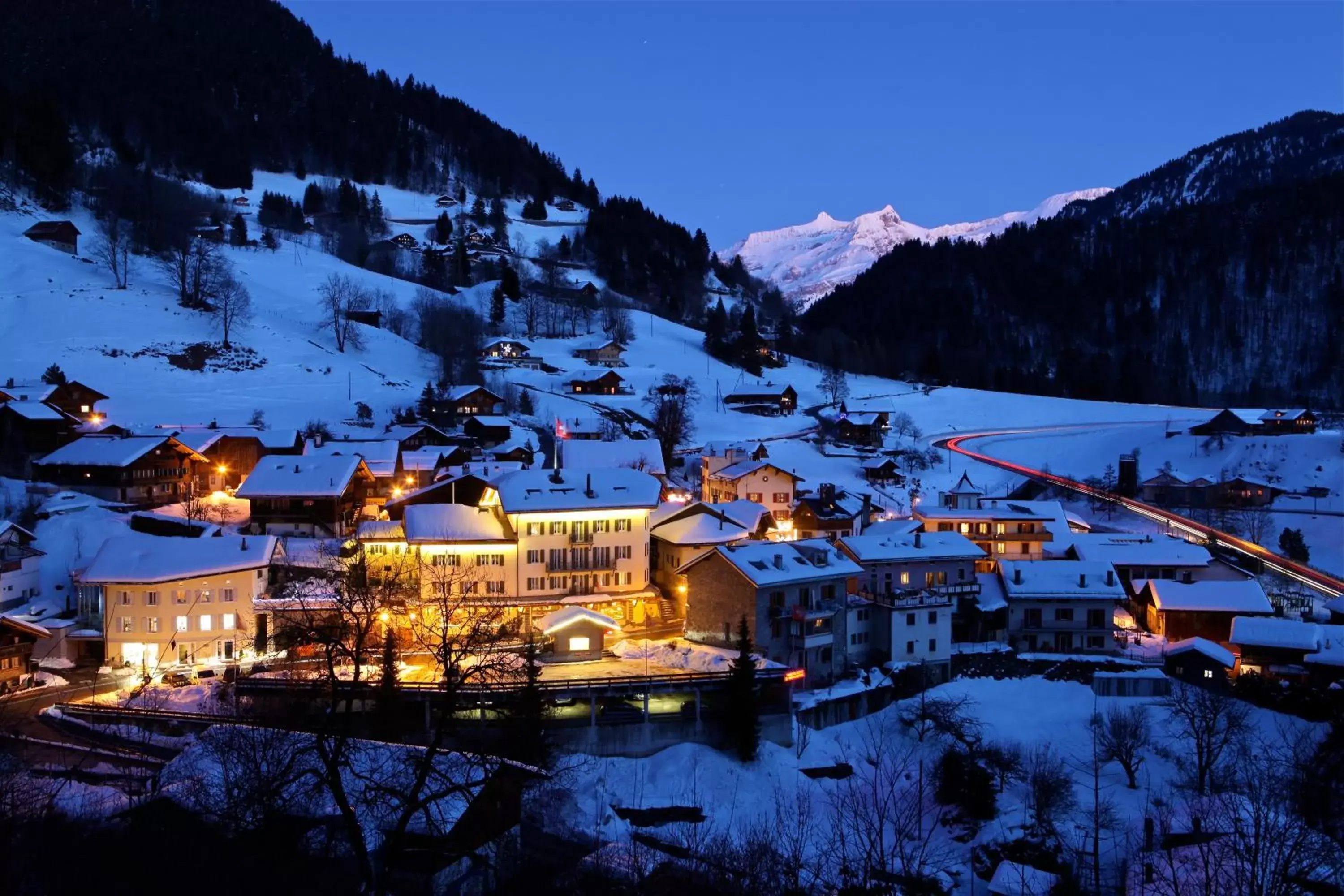 Bird's eye view, Winter in Hôtel du Cerf