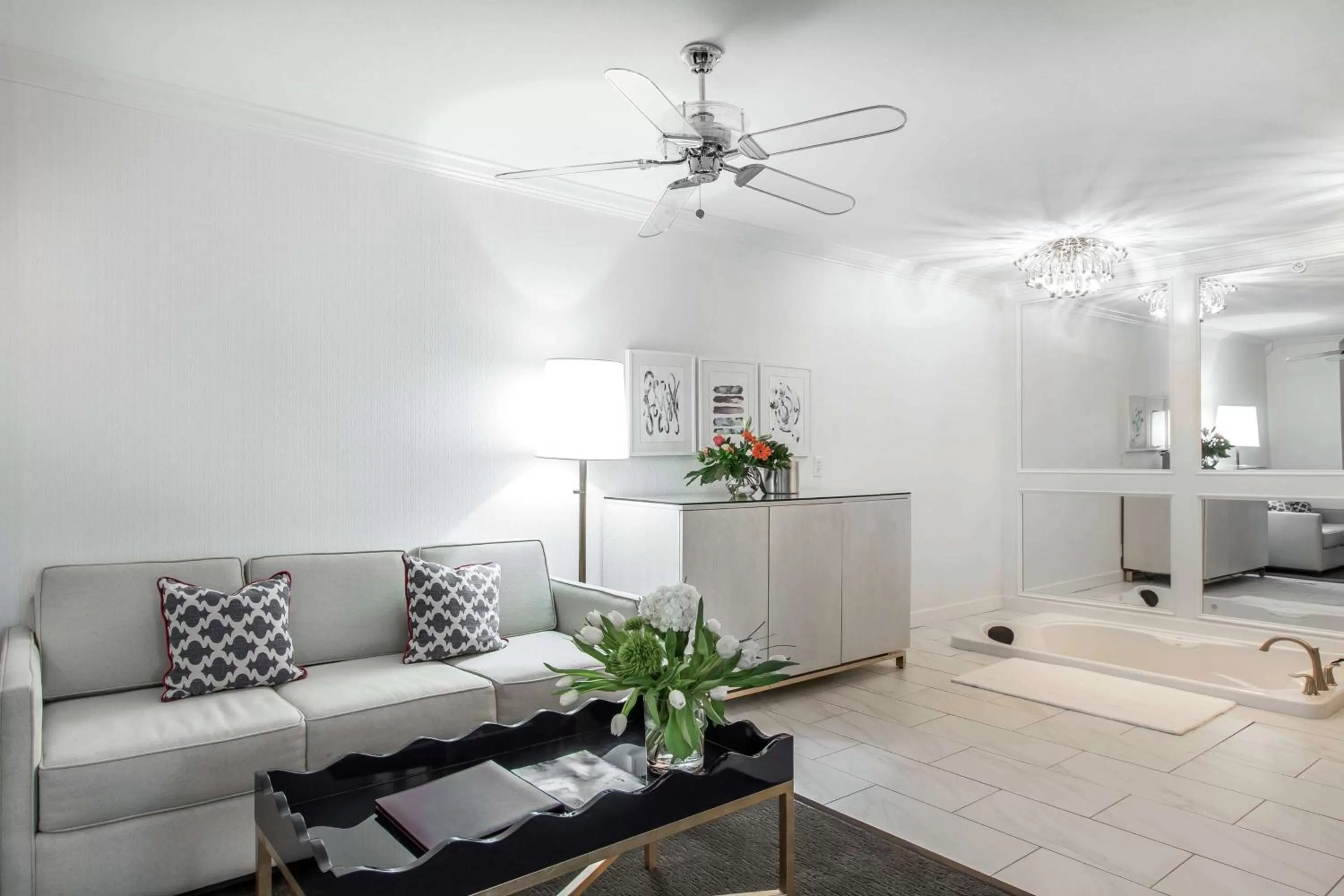 Living room in The Burgundy Hotel, Tapestry Collection by Hilton