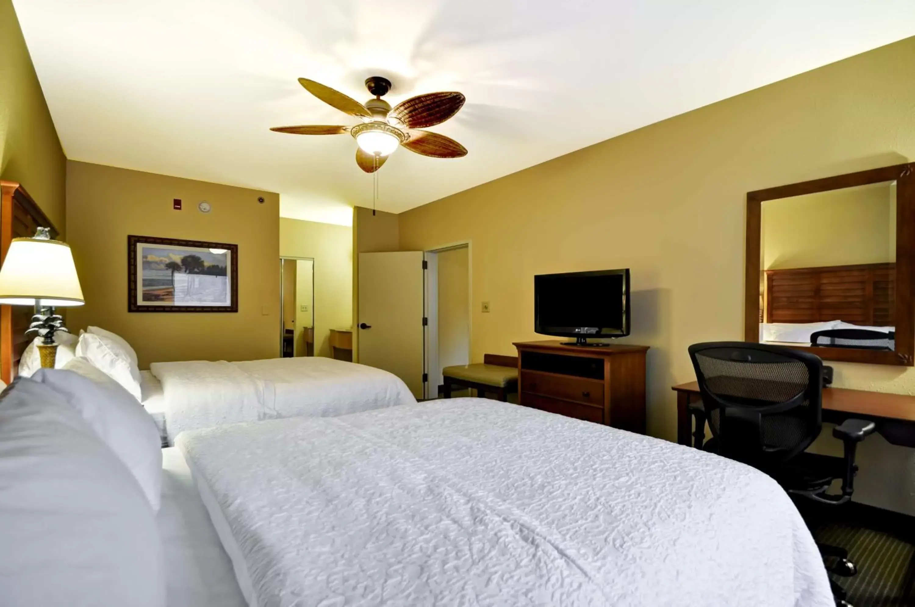 Bed, TV/Entertainment Center in Hampton Inn & Suites Charleston/Mt. Pleasant-Isle Of Palms