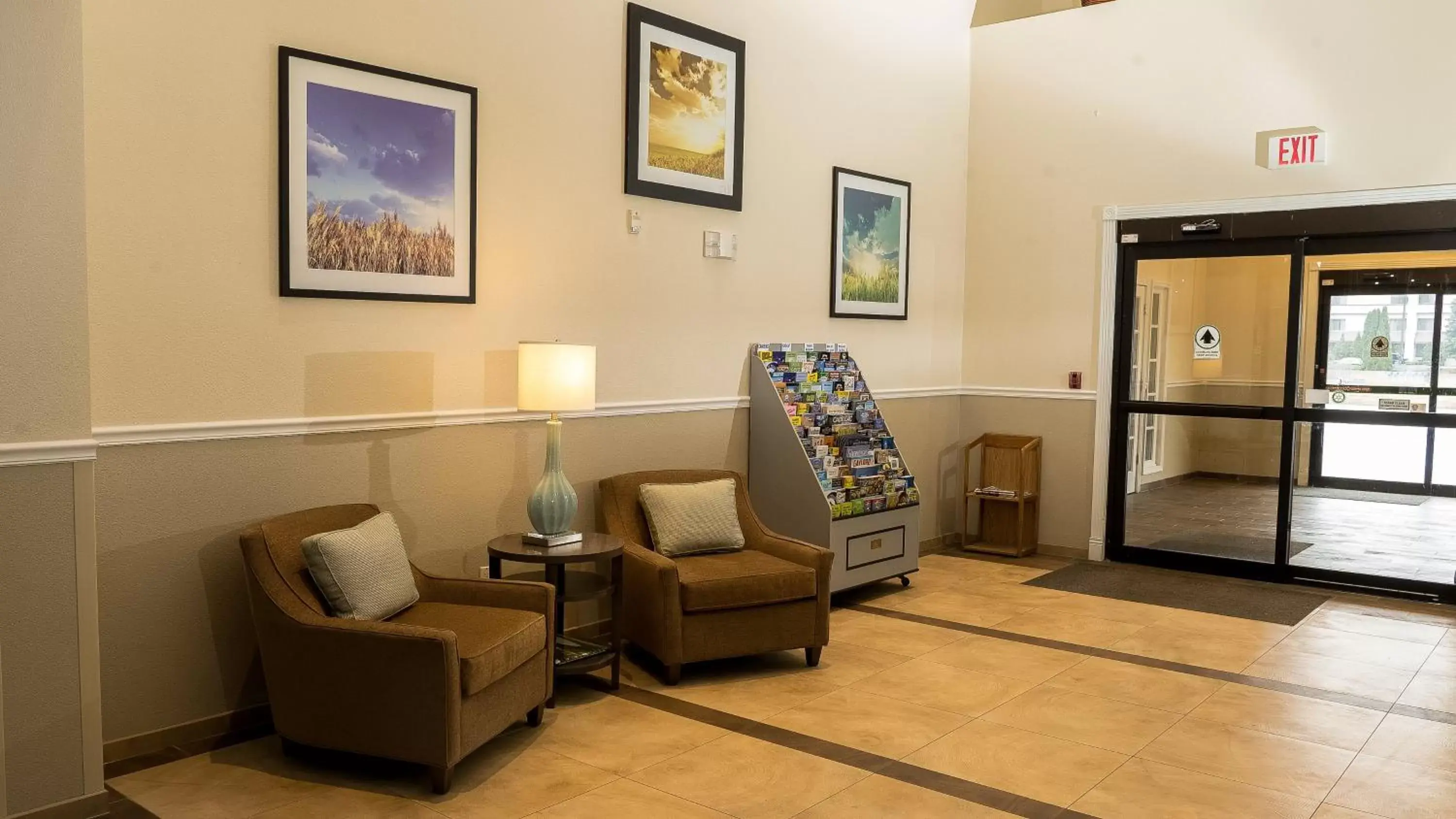 Property building, Seating Area in Candlewood Suites Saint Joseph - Benton Harbor, an IHG Hotel