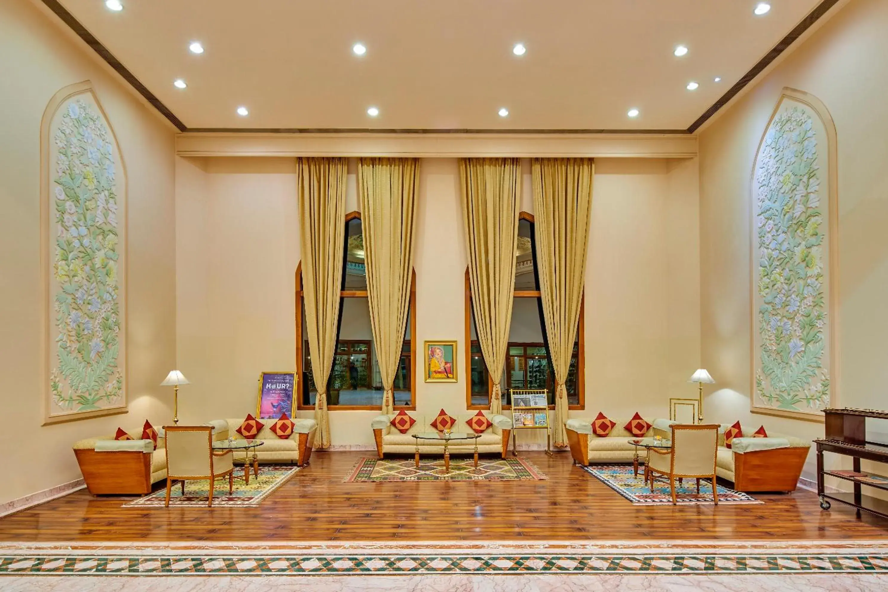 Lobby or reception in The Ummed Jodhpur Palace Resort & Spa Lobby or reception in The Ummed Jodhpur Palace Resort & Spa