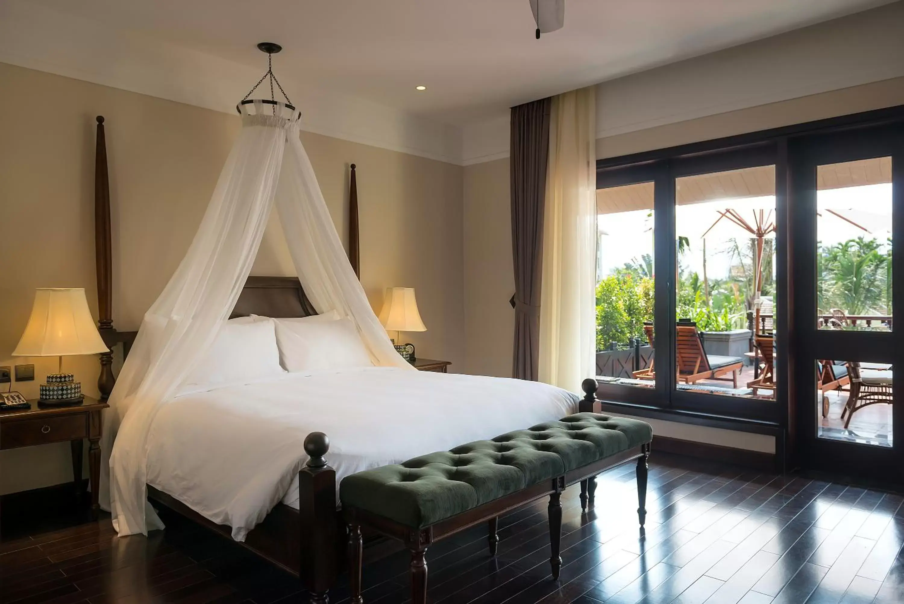 View (from property/room), Bed in La Siesta Hoi An Resort & Spa