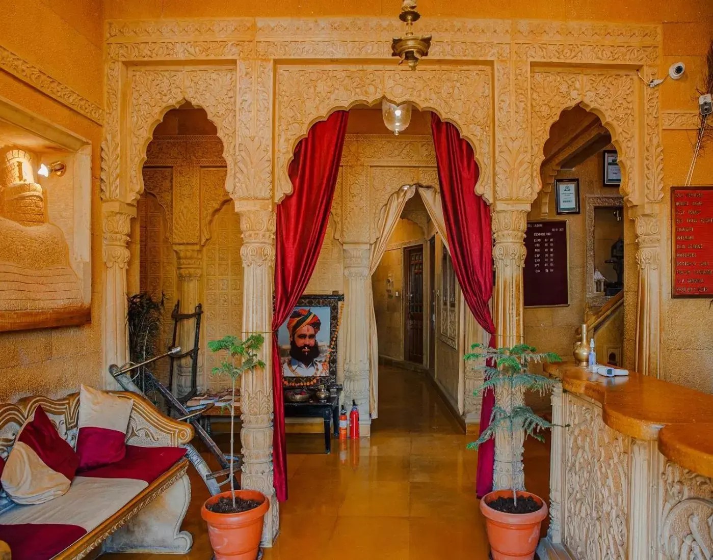 Lobby or reception in Hotel Lal Garh Fort And Palace